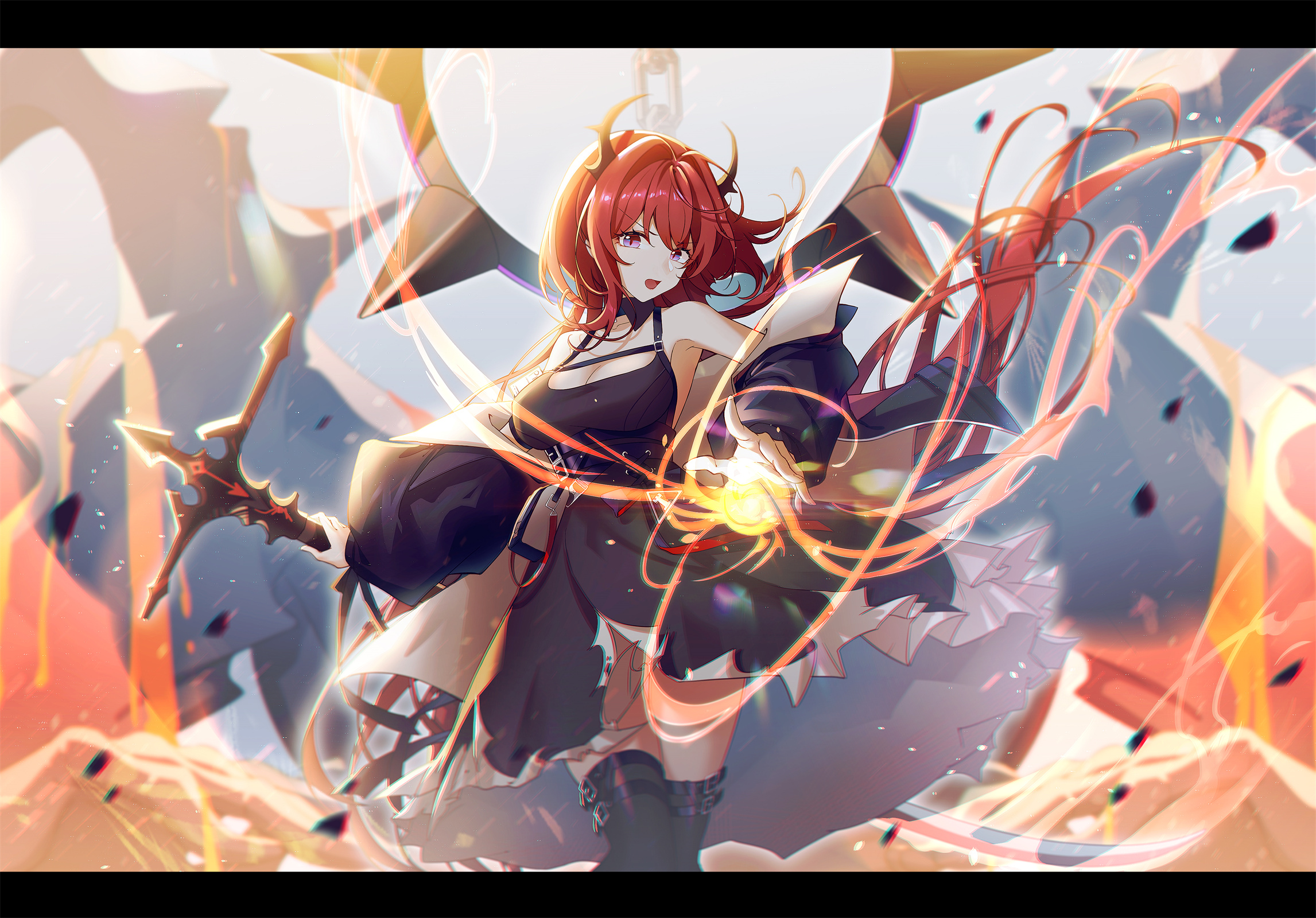 【美图插画】神秘的萨卡兹少女 明日方舟 史尔特尔同人插画特辑 P站美图-第13张