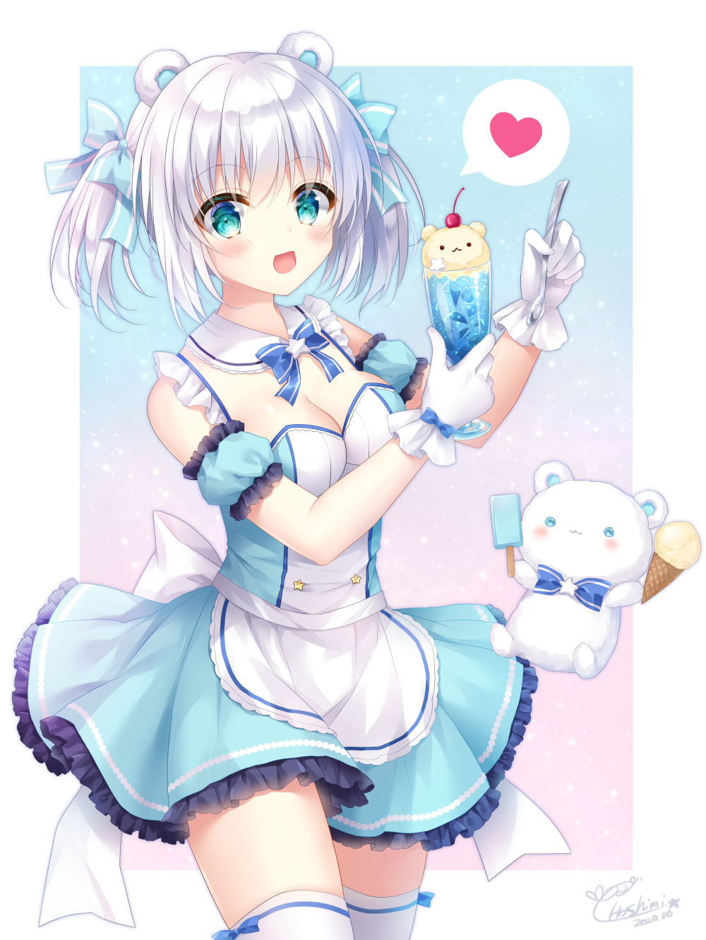 【P站画师】泳装少女 猫娘 画风细腻的日本小日向ほしみ插画师的作品 P站美图-第5张