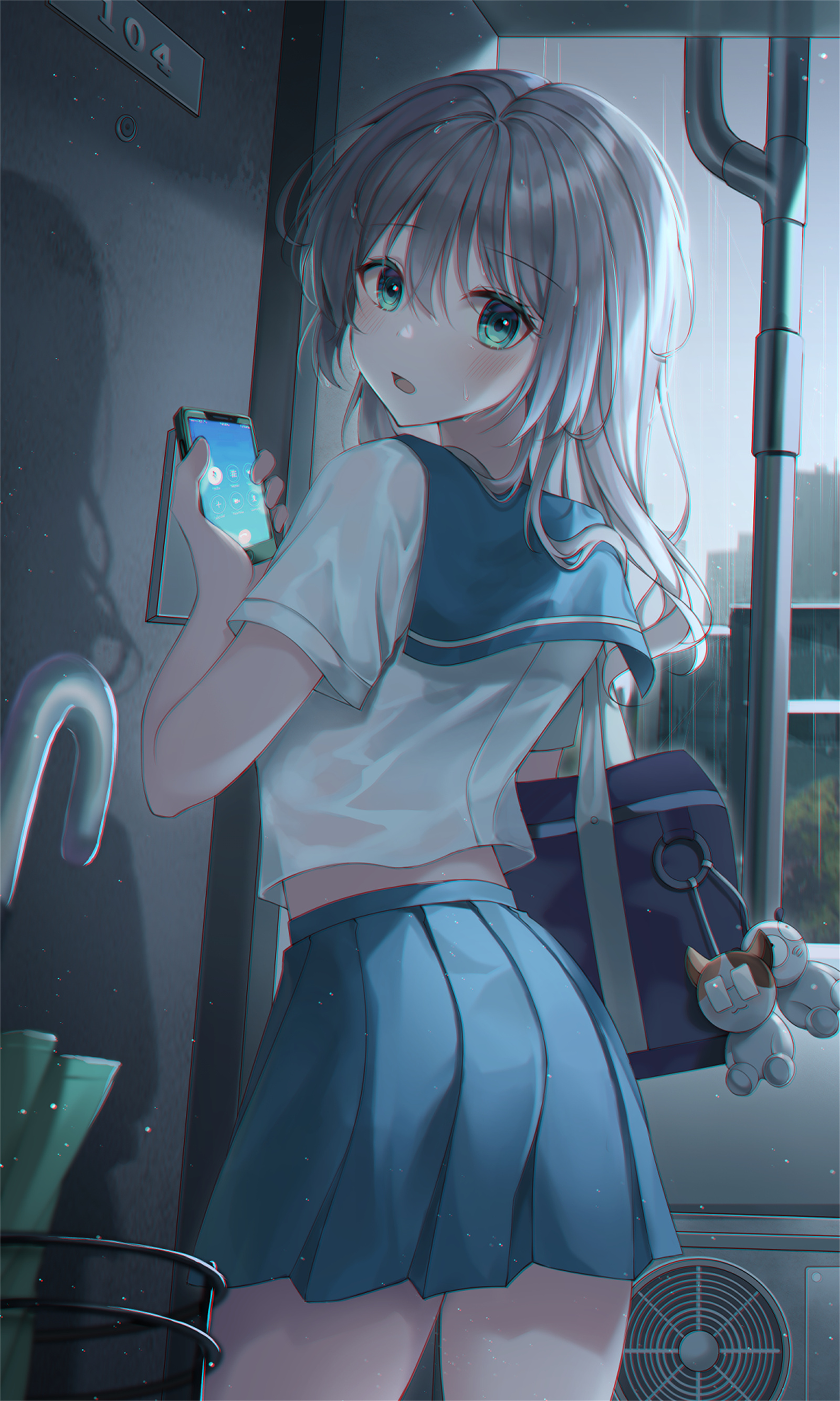 【P站插画】JK制服少女来咯，韩国插画师SOLCHA的插画作品 P站画师-第1张
