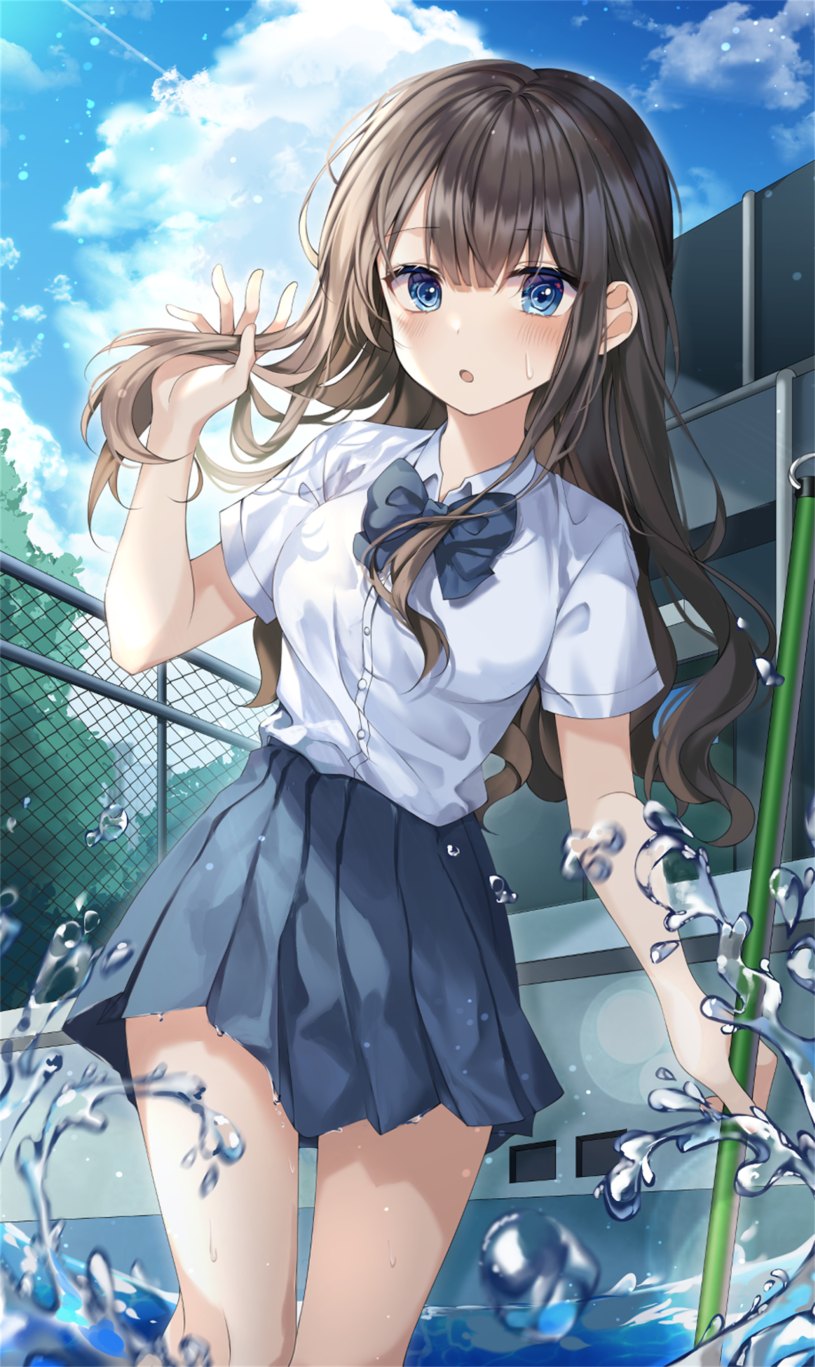 【P站插画】JK制服少女来咯，韩国插画师SOLCHA的插画作品 P站画师-第15张