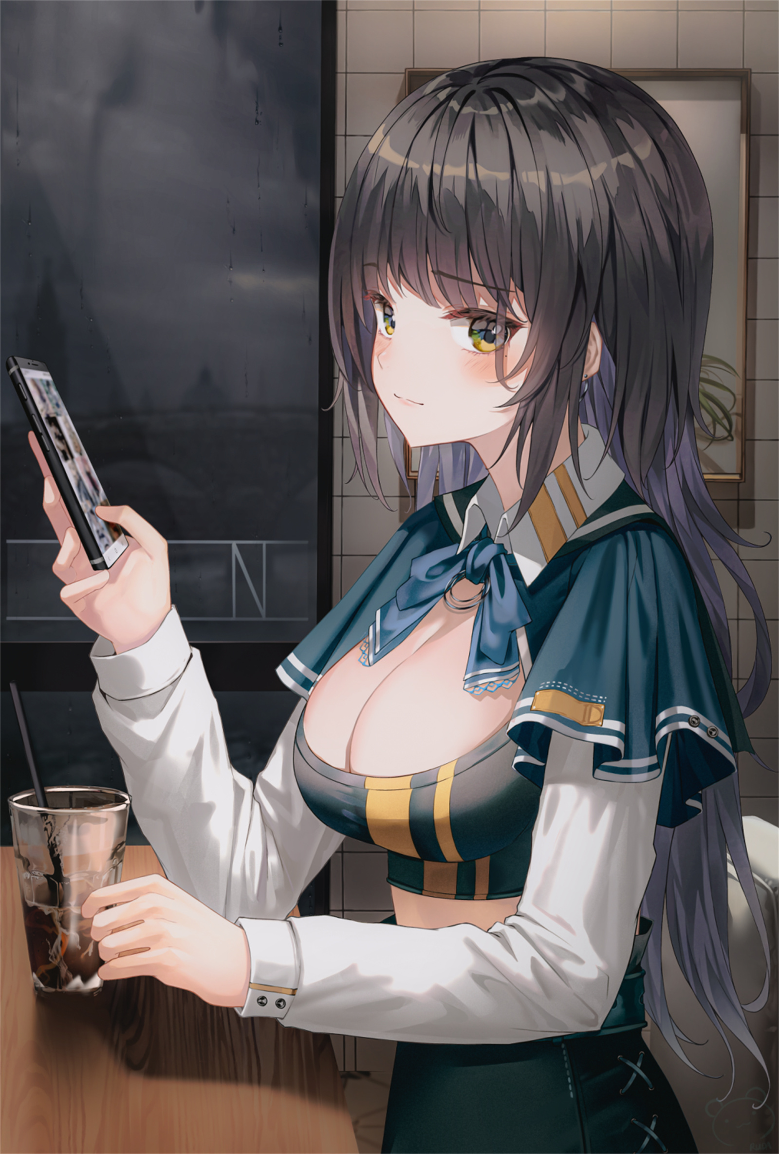 P站插画 原创少女 长发 雨が止んだら…@RUDA P站美图-第1张