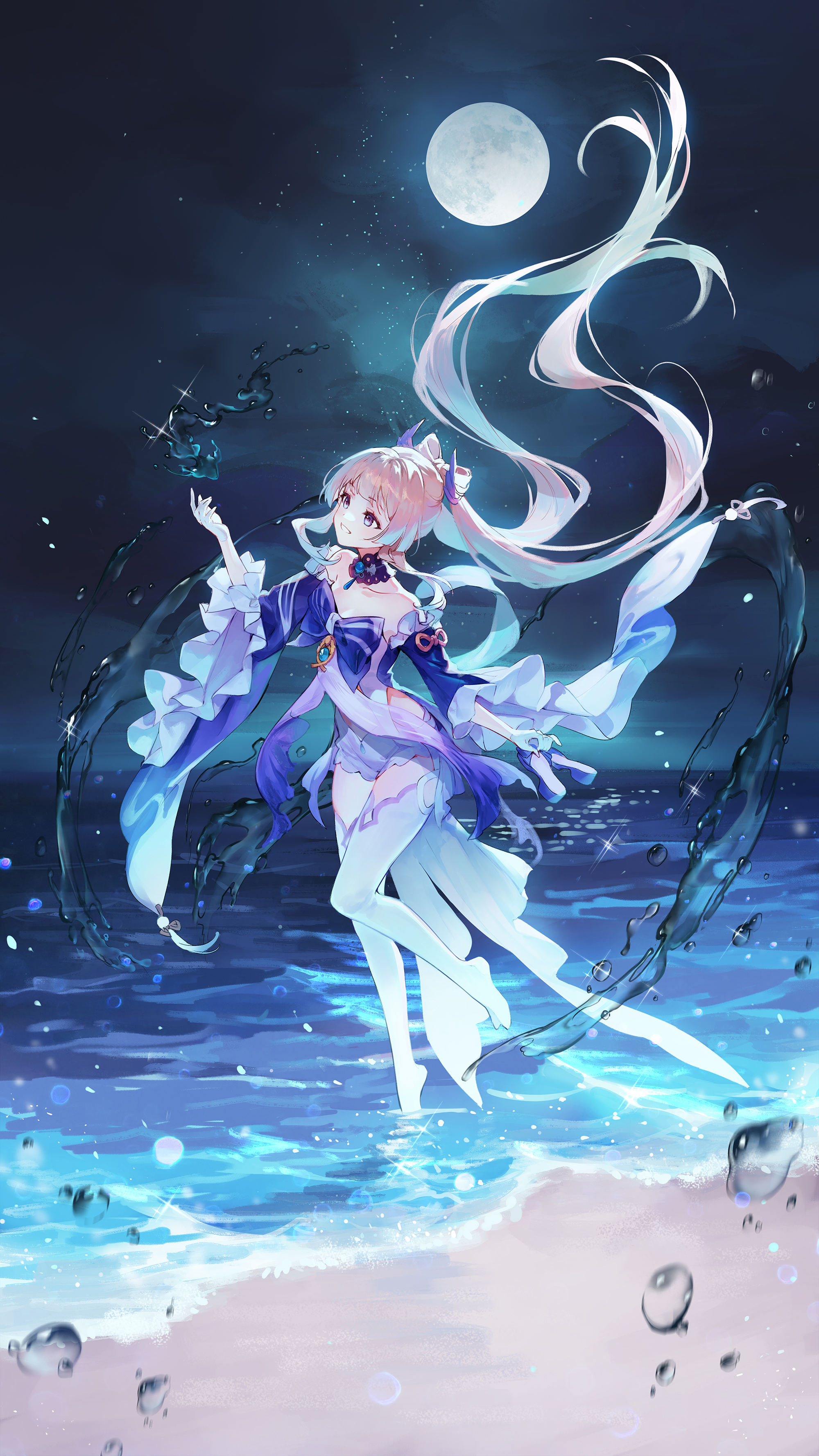 【插画美图】现人神巫女 原神 珊瑚宫心海同人插画特辑 第二期 P站美图-第3张