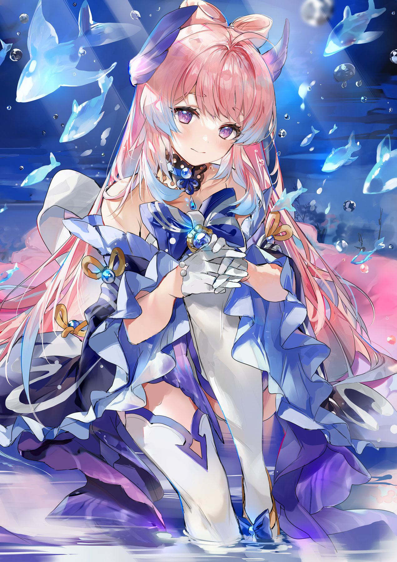 【插画美图】现人神巫女 原神 珊瑚宫心海同人插画特辑 第二期 P站美图-第5张