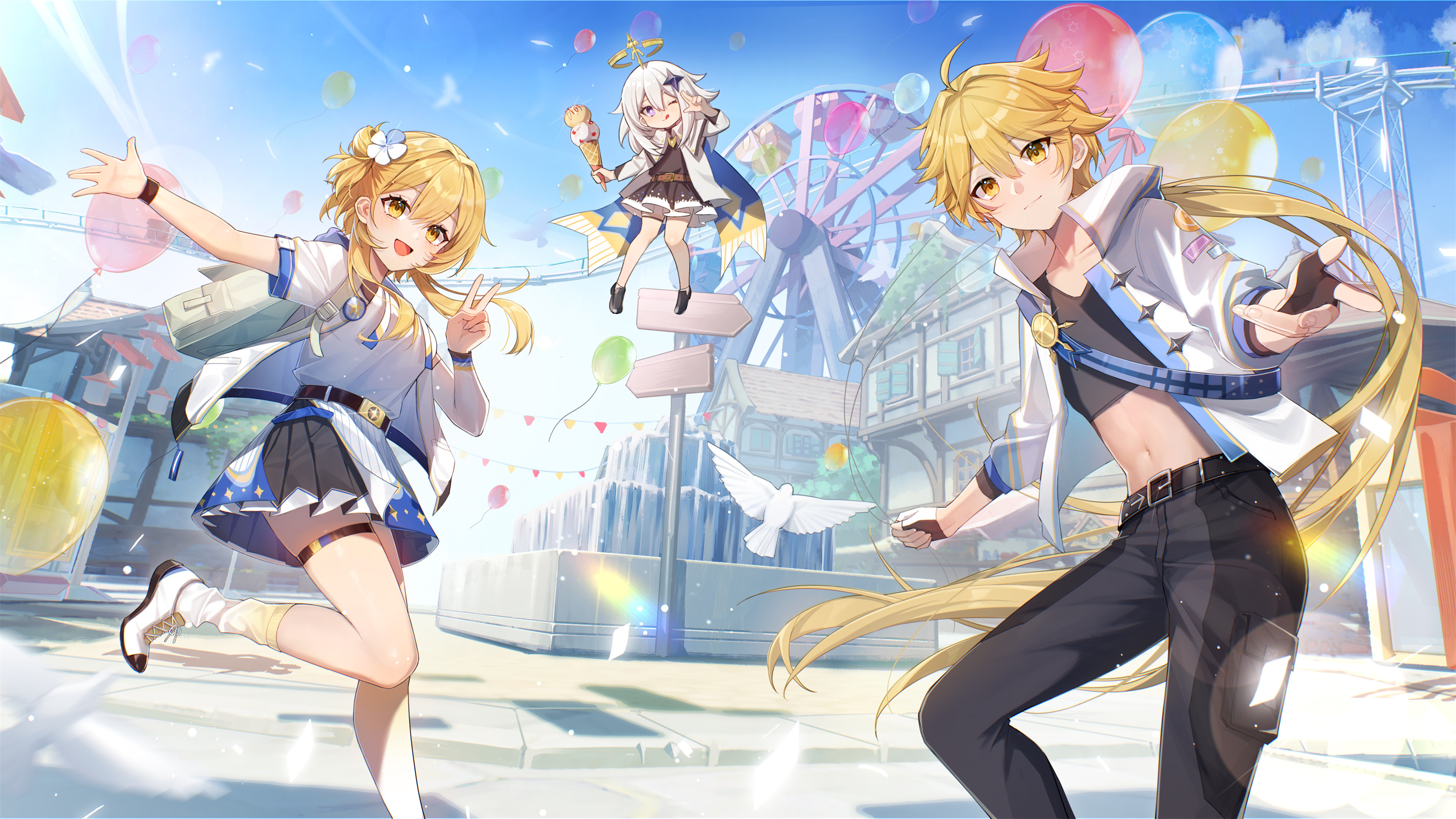 【插画美图】汉服胡桃和甘雨 布洛妮娅 初音未来 砂狼 今日美图插画集 P站美图-第3张