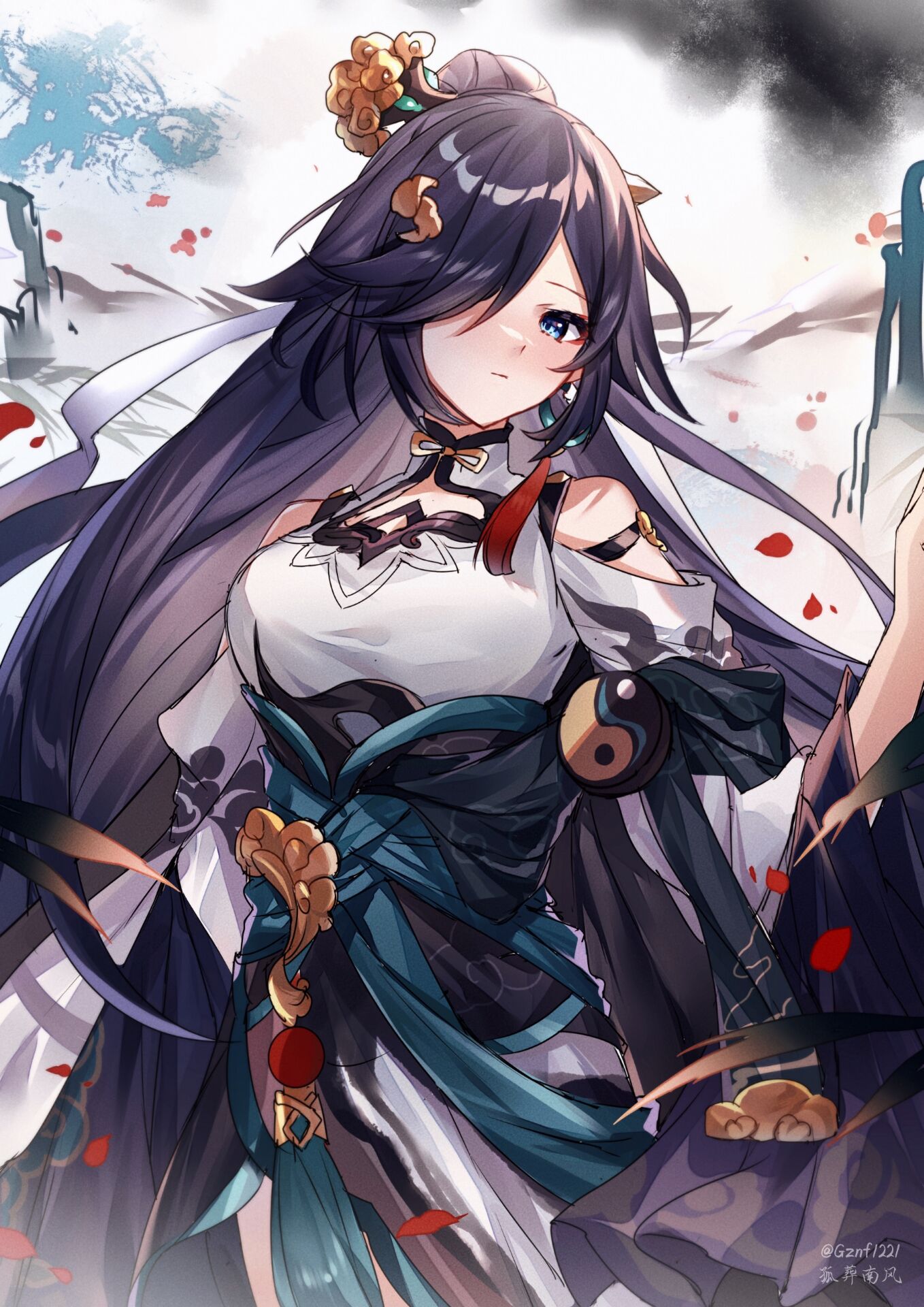 【插画美图】汉服胡桃和甘雨 布洛妮娅 初音未来 砂狼 今日美图插画集 P站美图-第13张