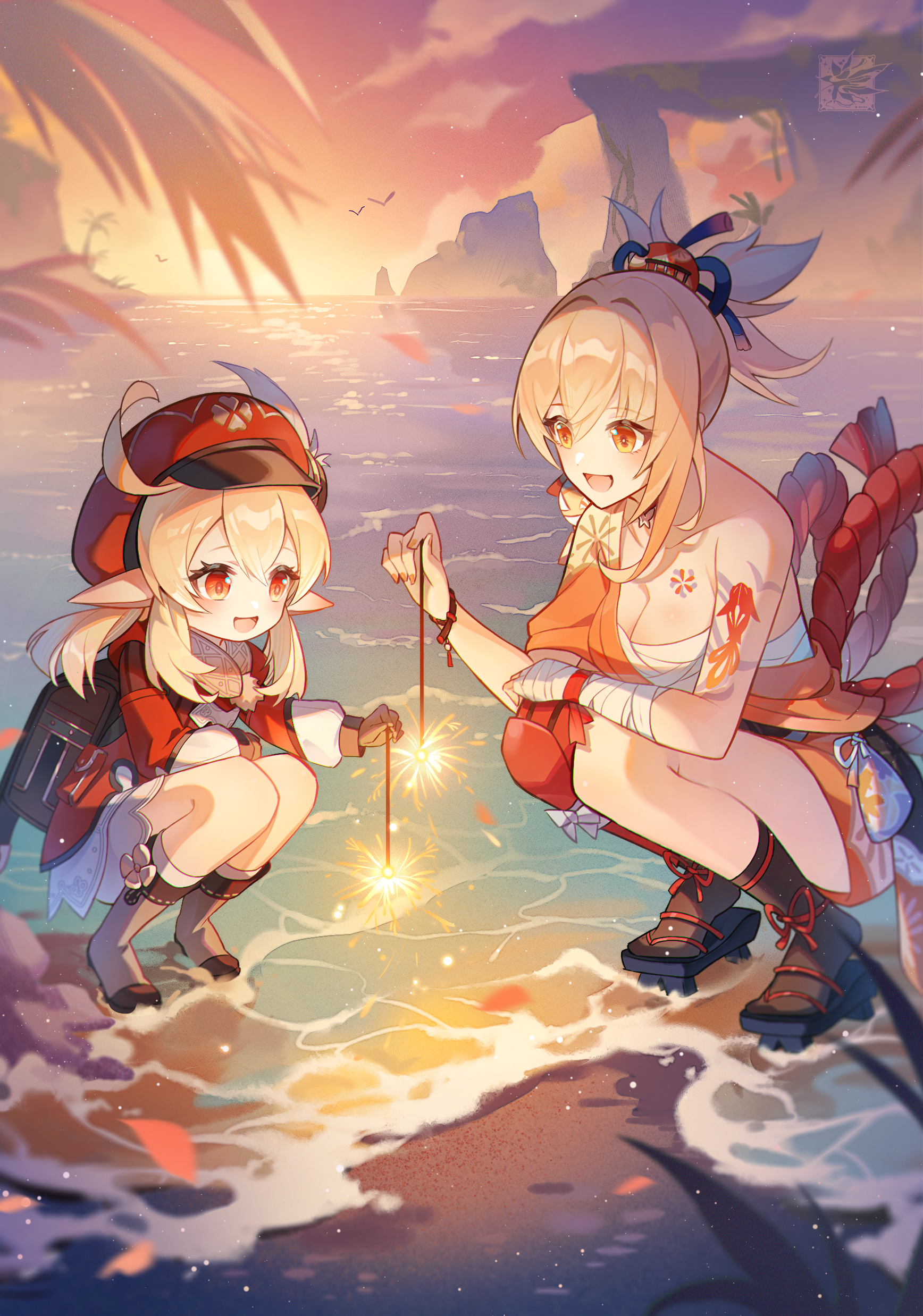 【插画美图】西风骑士团，火花骑士！原神 可莉同人角色插画推荐 P站美图-第4张