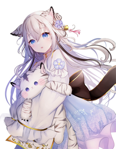 P站插画 猫耳少女 可爱 玩具 动漫手机壁纸 P站美图-第2张