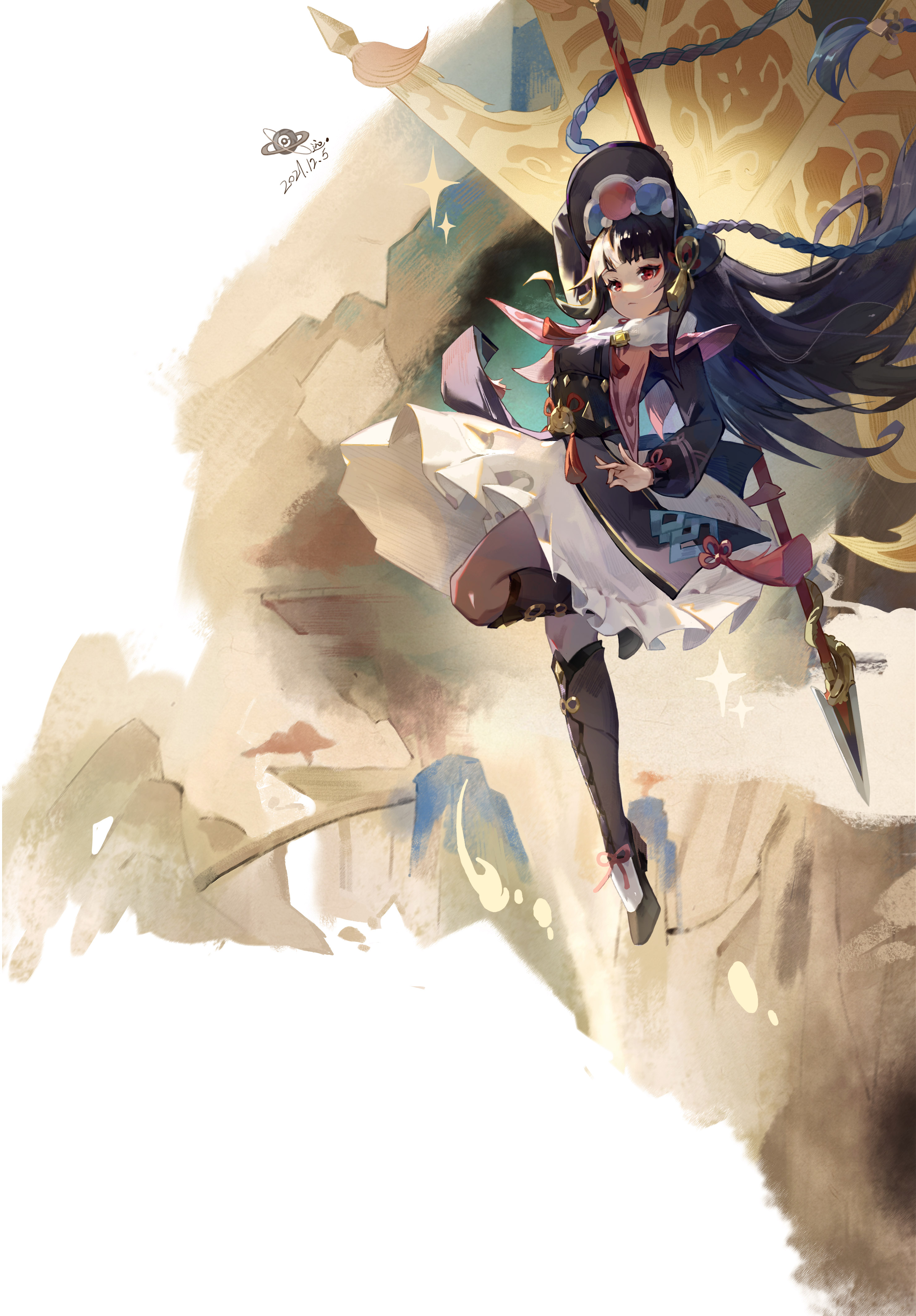 【美图插画】风格自成一派，雅致柔美，恰如其人 原神 云堇同人插画壁纸 P站美图-第1张