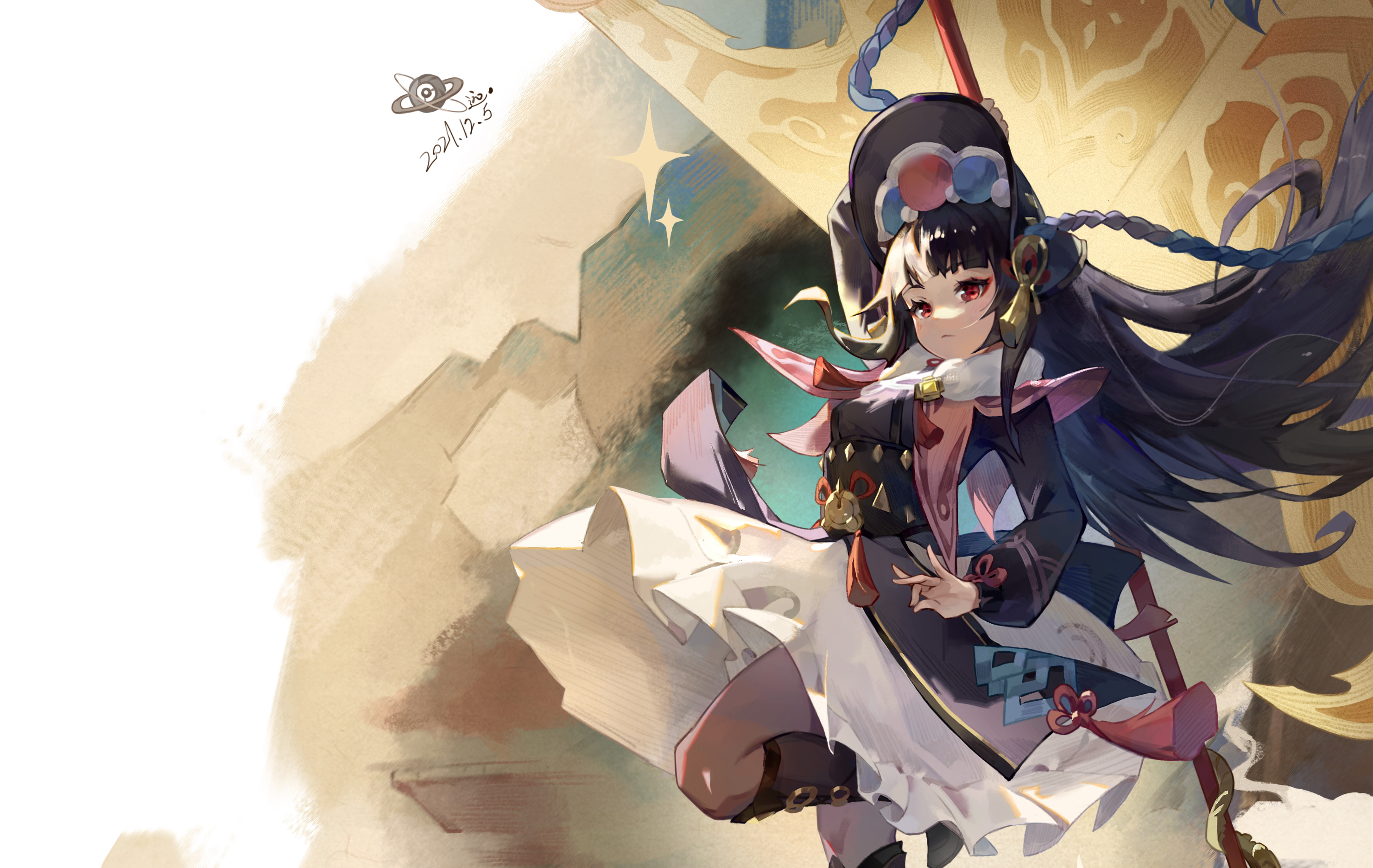 【美图插画】风格自成一派，雅致柔美，恰如其人 原神 云堇同人插画壁纸 P站美图-第3张