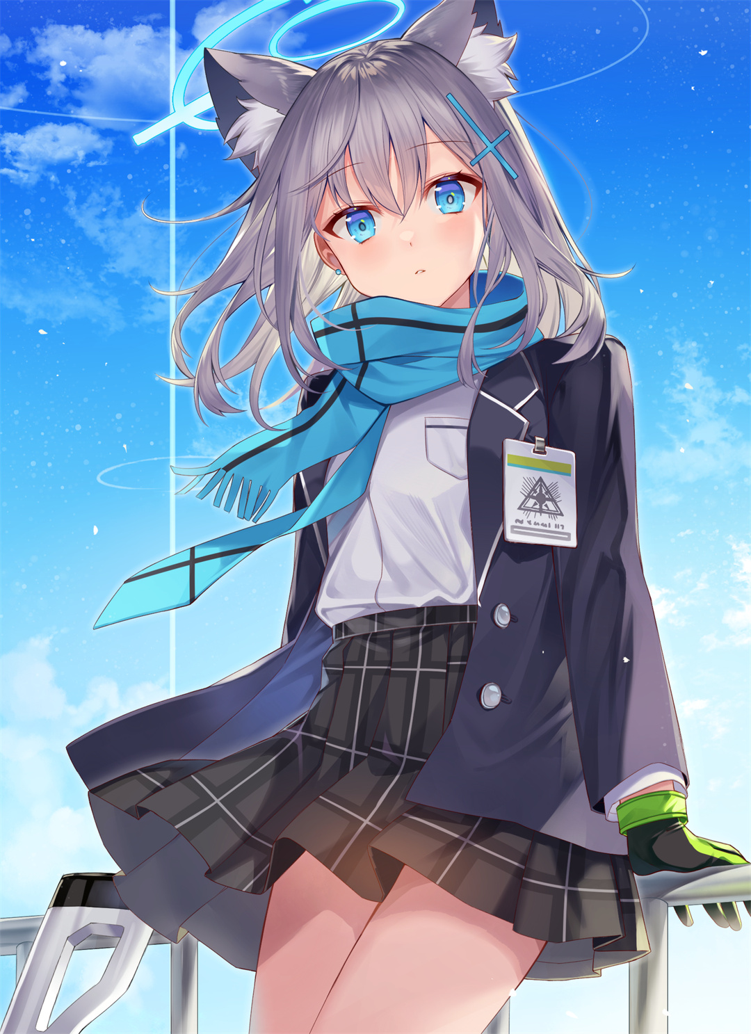 【插画美图】兽耳娘来啦，不进来你就后悔吧！碧蓝档案 砂狼白子同人角色插画推荐 P站美图-第12张