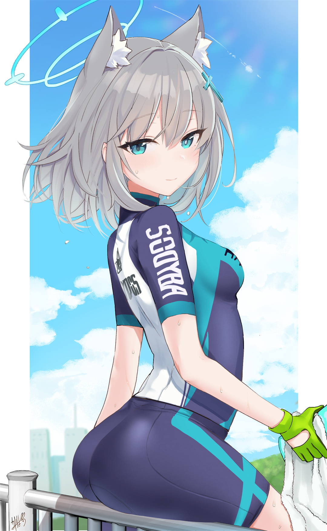 【插画美图】兽耳娘来啦，不进来你就后悔吧！碧蓝档案 砂狼白子同人角色插画推荐 P站美图-第8张