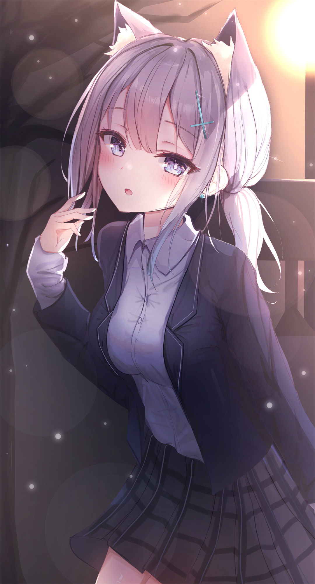 【插画美图】兽耳娘来啦，不进来你就后悔吧！碧蓝档案 砂狼白子同人角色插画推荐 P站美图-第2张