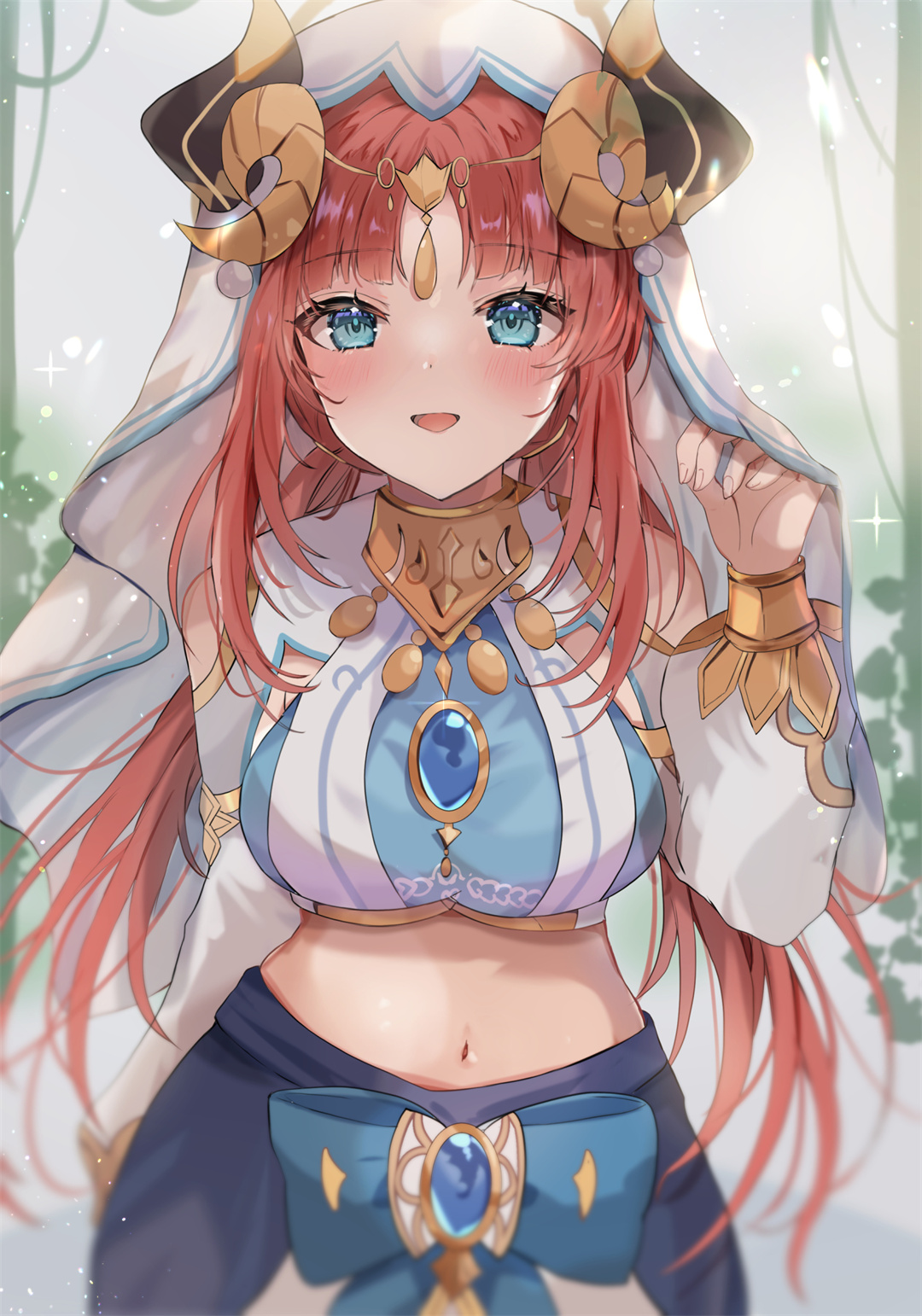 【插画美图】就让我为神明，献上花神之舞吧~  原神 妮露同人插画壁纸推荐 P站美图-第3张