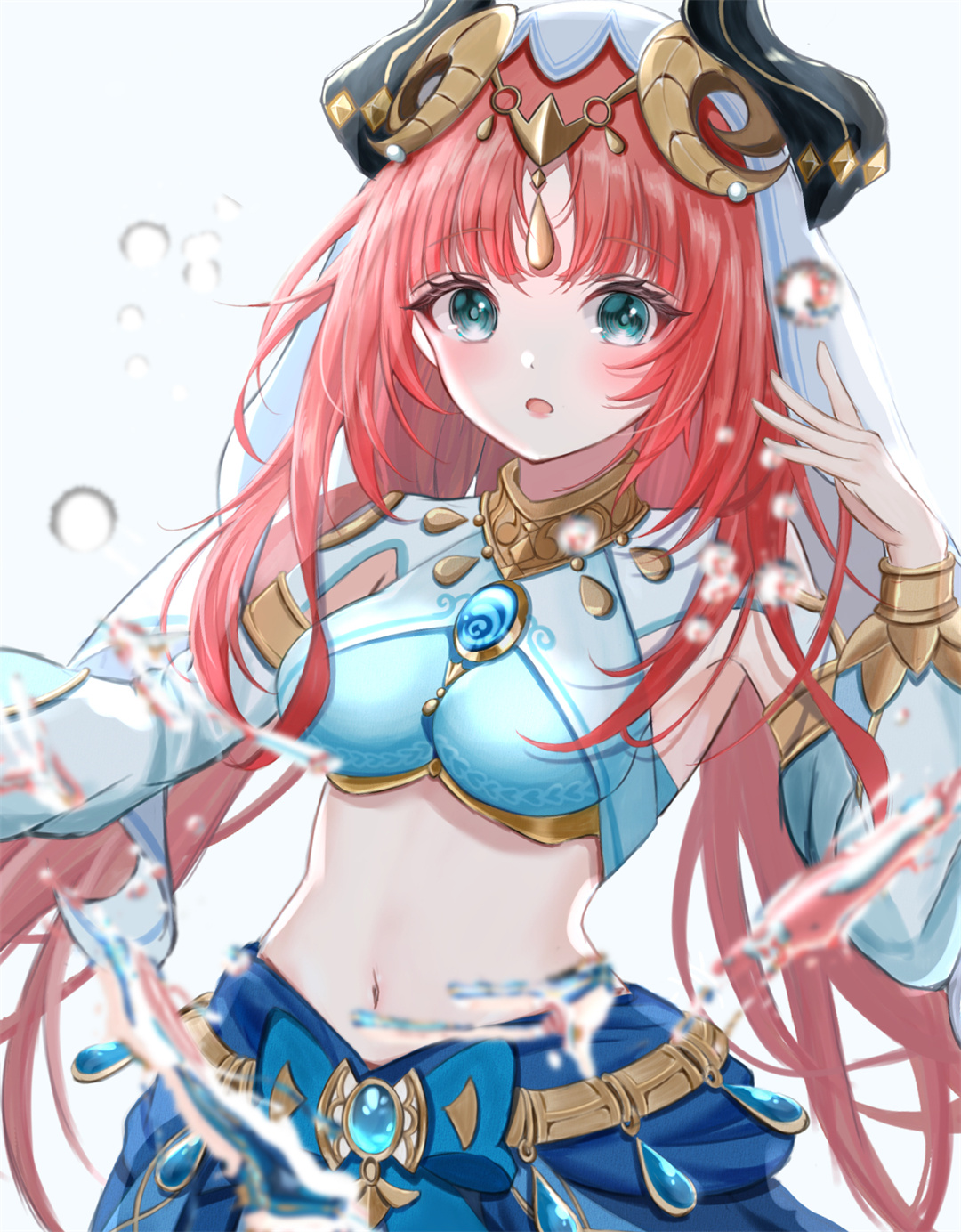 【插画美图】就让我为神明，献上花神之舞吧~  原神 妮露同人插画壁纸推荐 P站美图-第4张