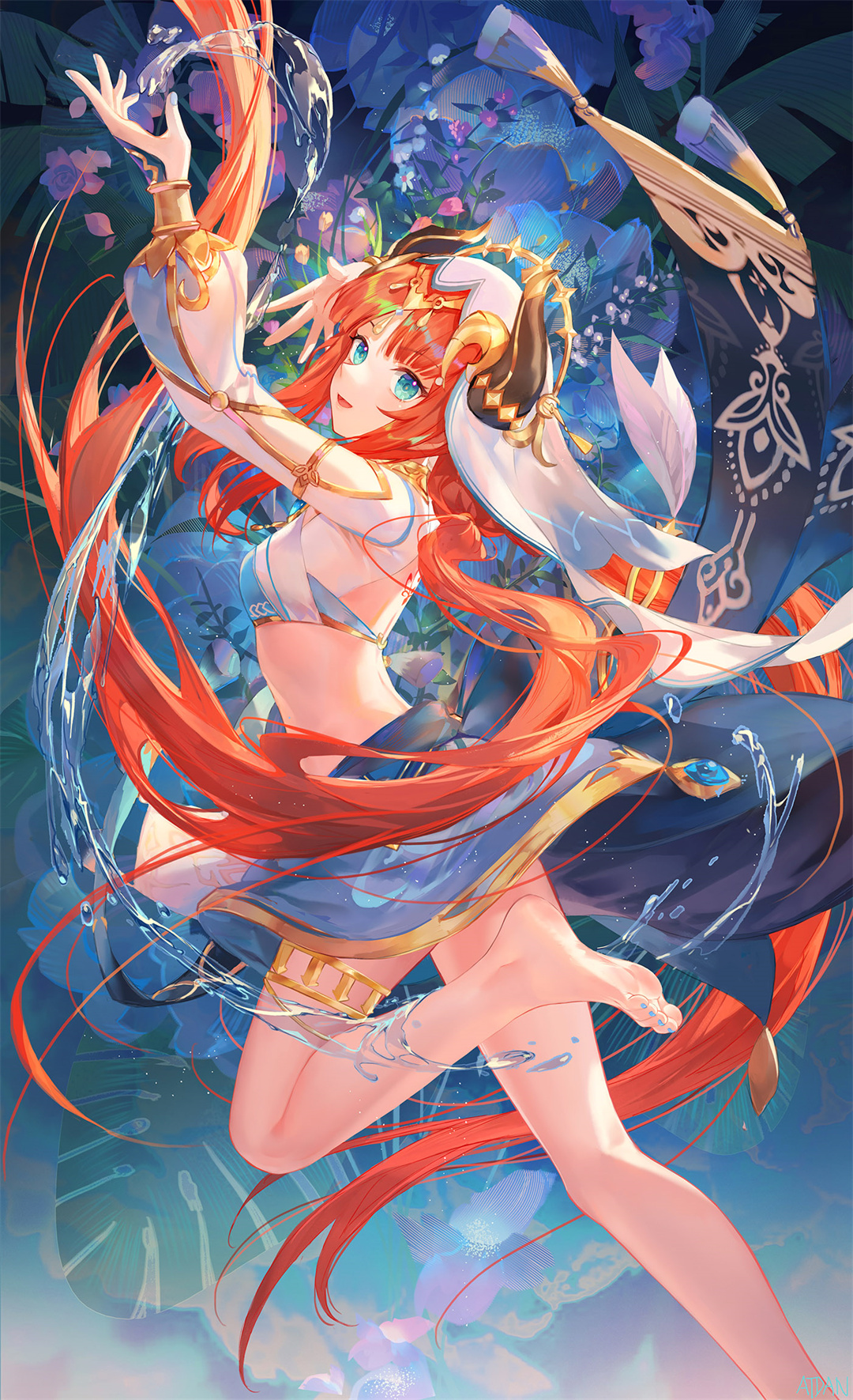 【插画美图】就让我为神明，献上花神之舞吧~  原神 妮露同人插画壁纸推荐 P站美图-第7张