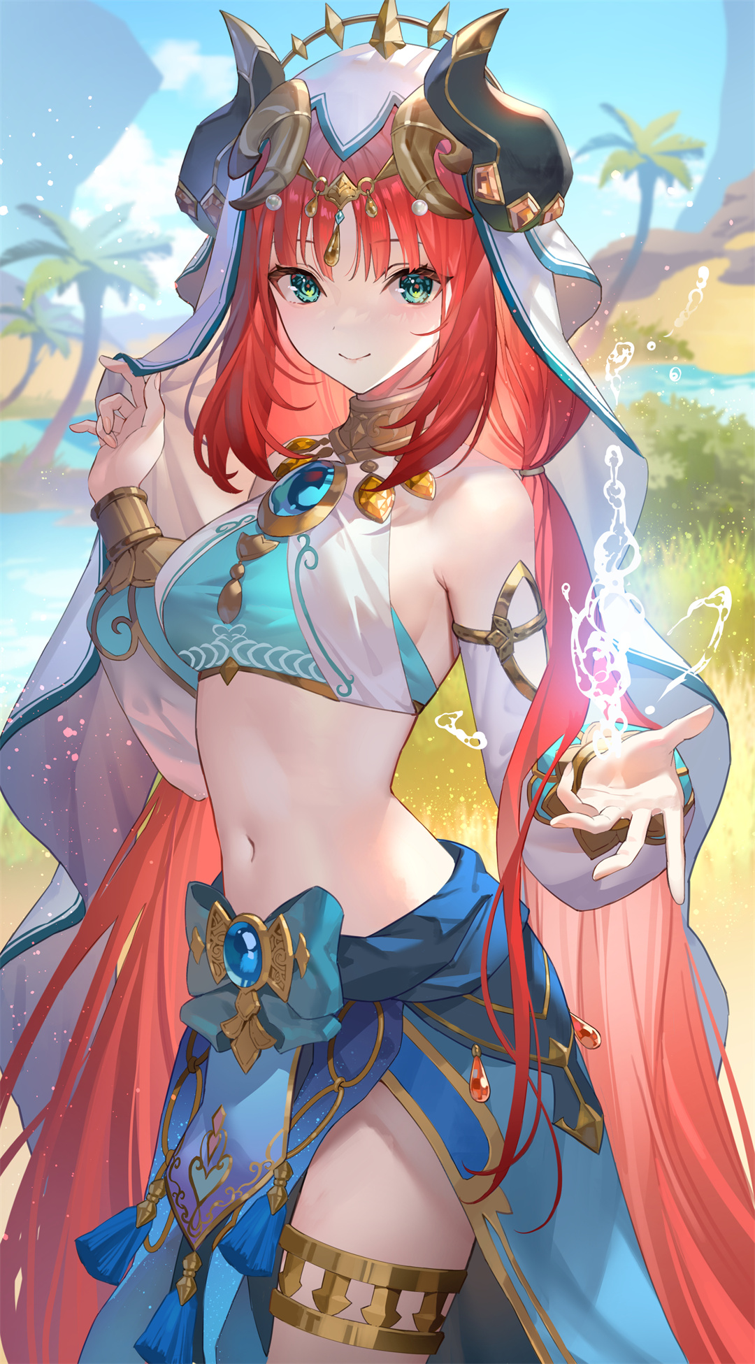 【插画美图】就让我为神明，献上花神之舞吧~  原神 妮露同人插画壁纸推荐 P站美图-第8张
