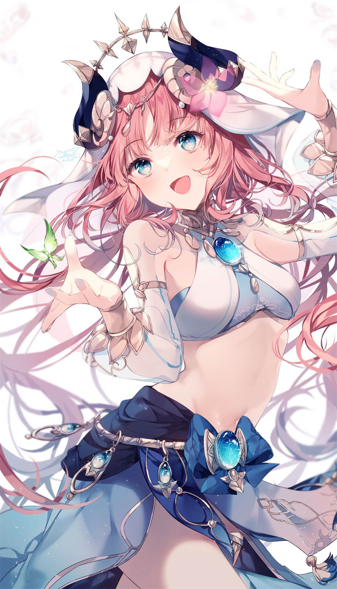 【插画美图】就让我为神明，献上花神之舞吧~  原神 妮露同人插画壁纸推荐 P站美图-第1张