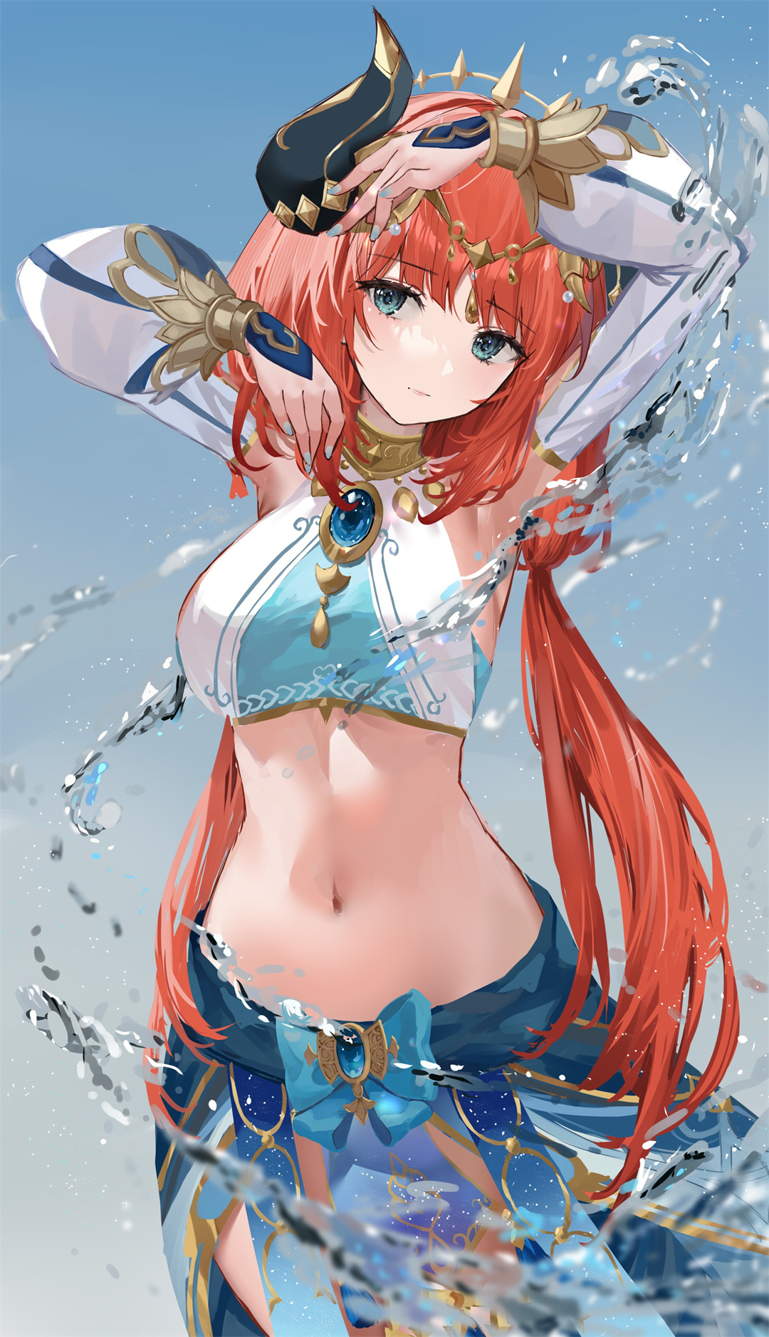 【插画美图】就让我为神明，献上花神之舞吧~  原神 妮露同人插画壁纸推荐 P站美图-第9张