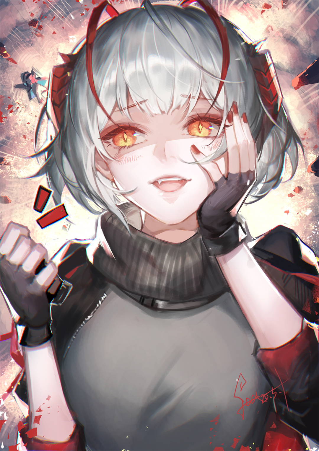 【插画美图】六星狙击职业炮手分支干员 明日方舟 W同人角色插画推荐 P站美图-第4张