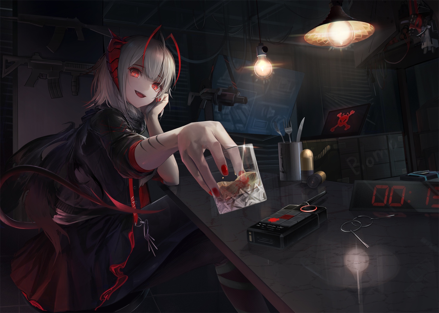 【插画美图】六星狙击职业炮手分支干员 明日方舟 W同人角色插画推荐 P站美图-第9张