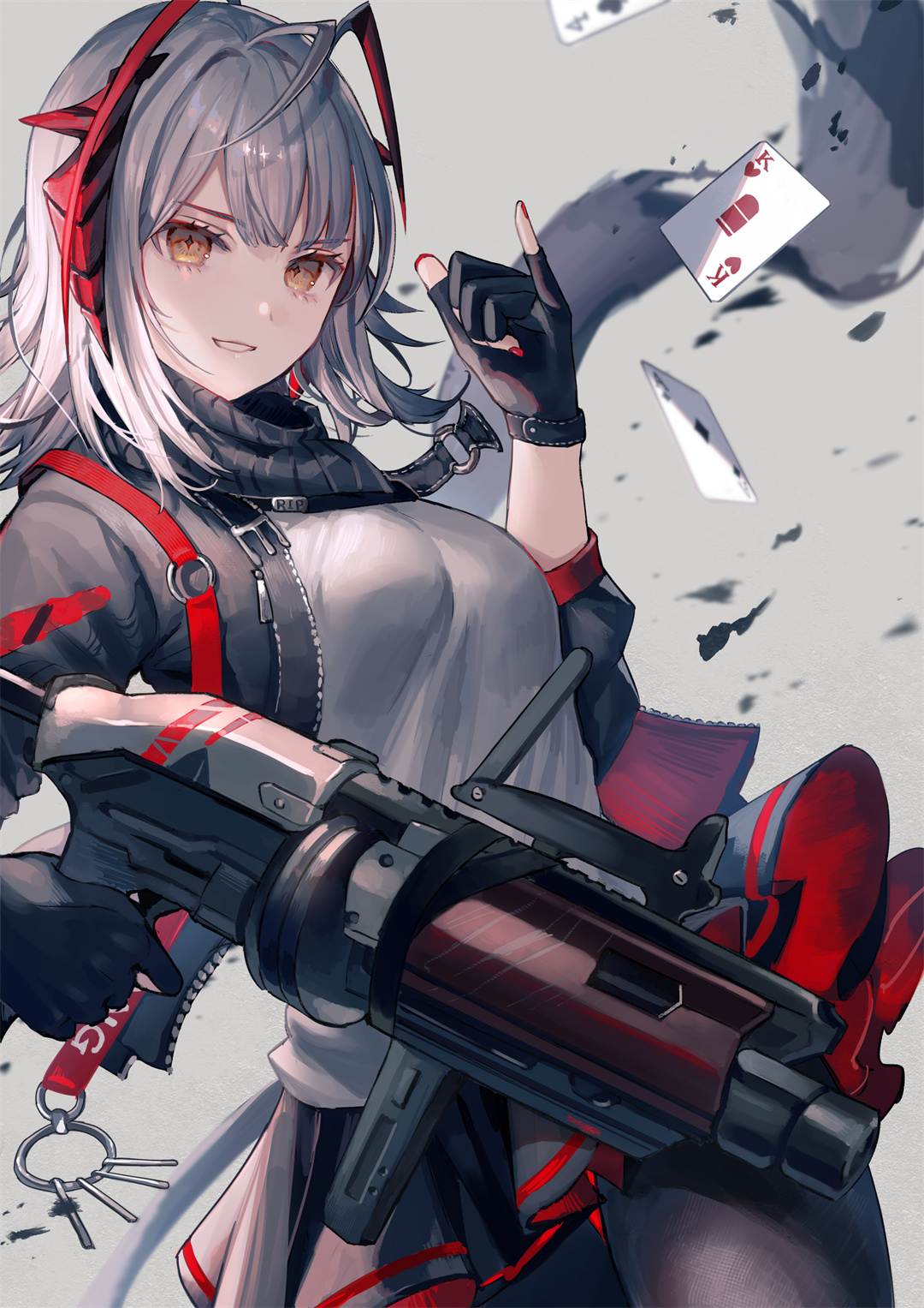 【插画美图】六星狙击职业炮手分支干员 明日方舟 W同人角色插画推荐 P站美图-第14张