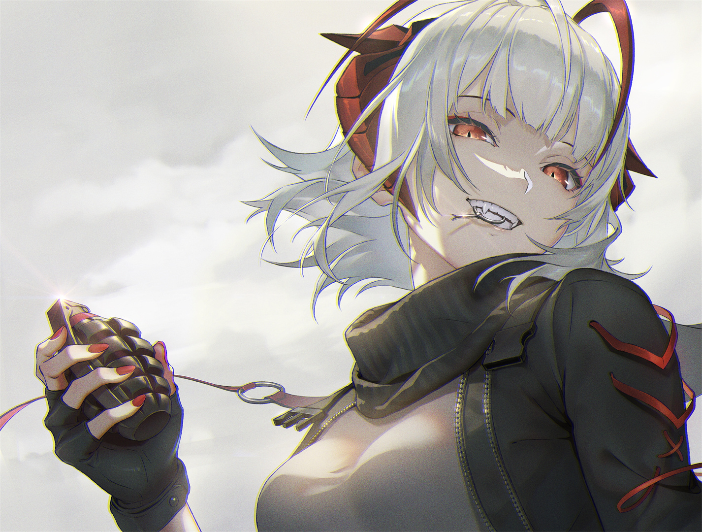【插画美图】六星狙击职业炮手分支干员 明日方舟 W同人角色插画推荐 P站美图-第15张