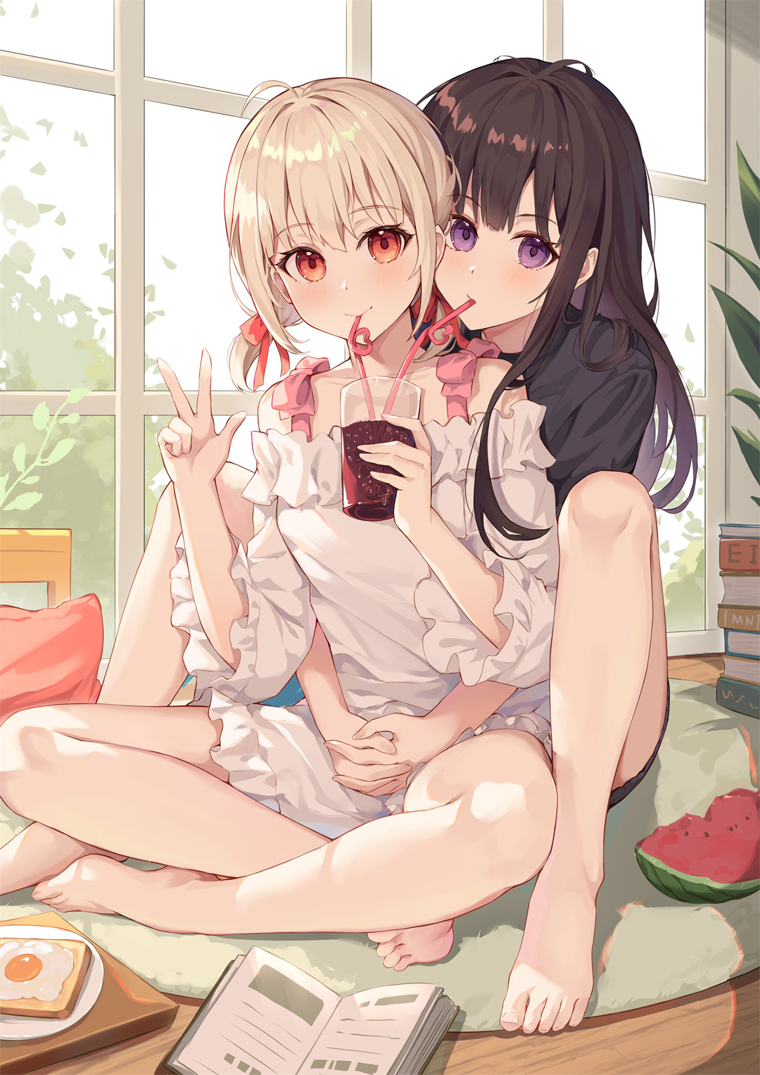 【插画美图】冷淡的泷奈和活泼的锦木千束你喜欢吗？《Lycoris Recoil》动漫同人插画推荐 P站美图-第14张