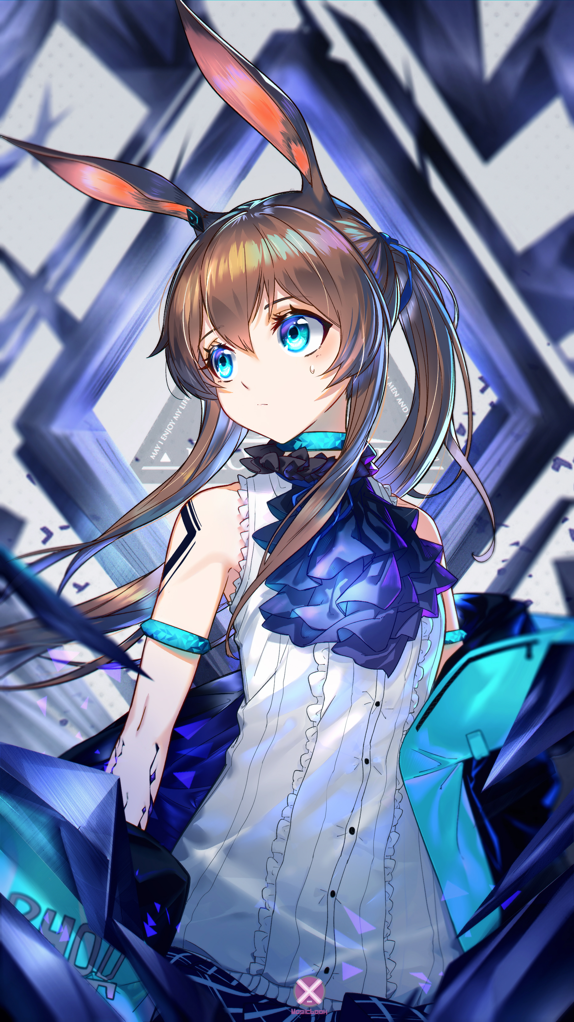 【插画美图】大兽耳你喜欢吗？罗德岛的公开领袖 明日方舟 阿米娅同人角色插画 P站美图-第1张
