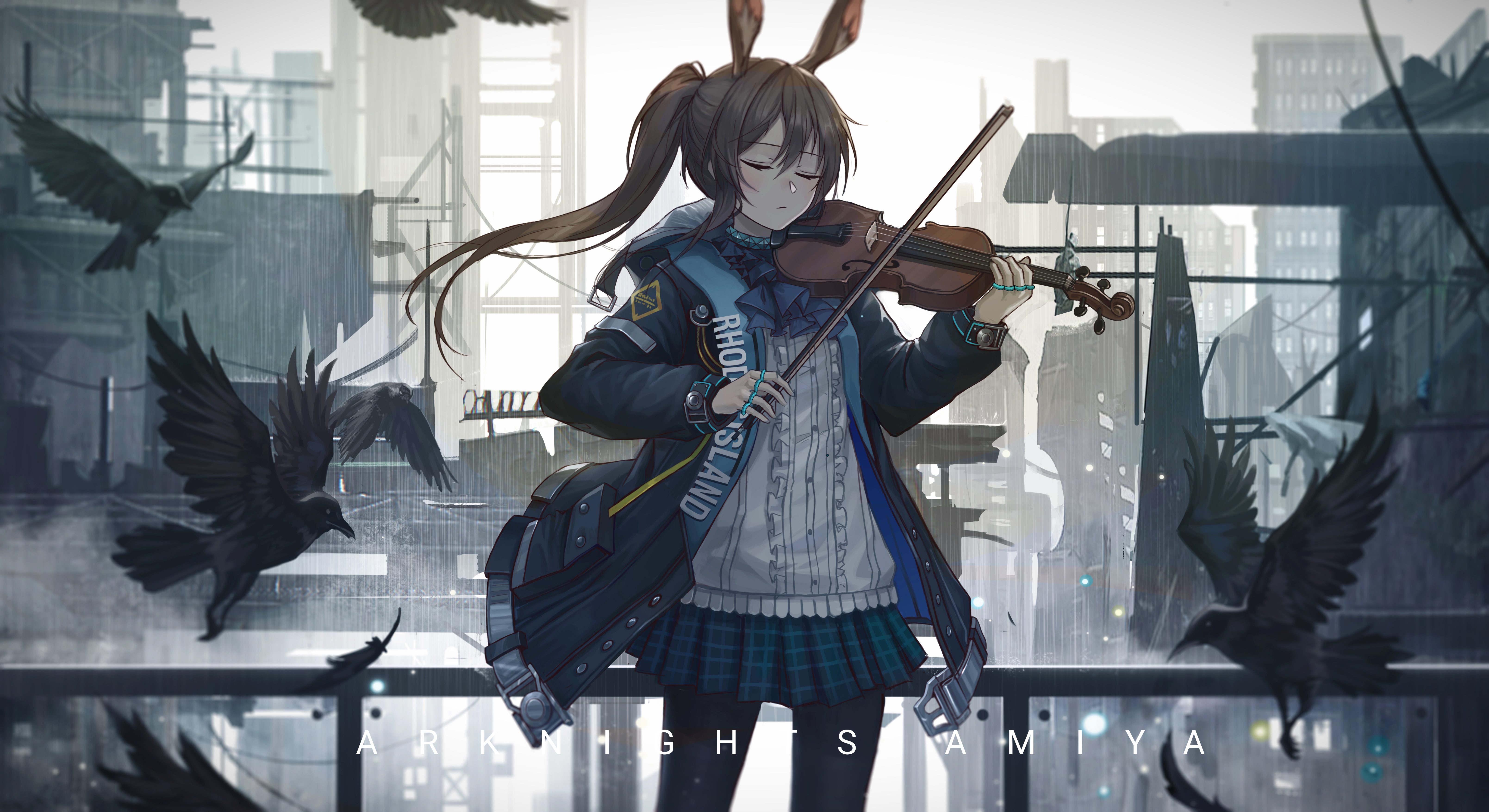 【插画美图】大兽耳你喜欢吗？罗德岛的公开领袖 明日方舟 阿米娅同人角色插画 P站美图-第5张