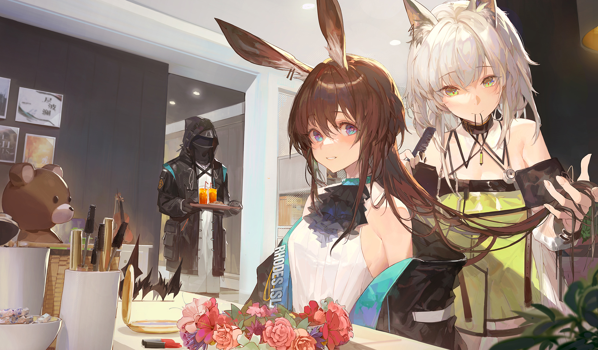 【插画美图】大兽耳你喜欢吗？罗德岛的公开领袖 明日方舟 阿米娅同人角色插画 P站美图-第6张