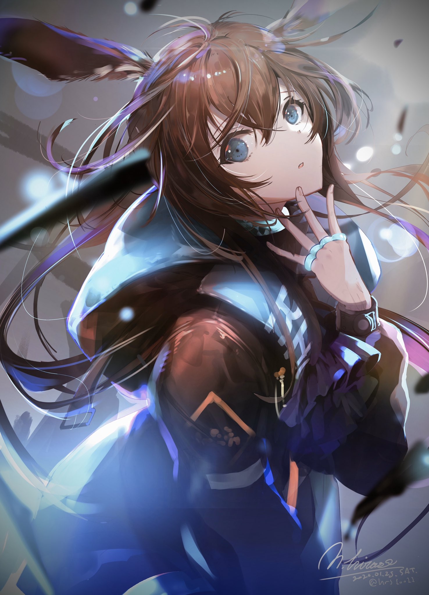【插画美图】大兽耳你喜欢吗？罗德岛的公开领袖 明日方舟 阿米娅同人角色插画 P站美图-第8张