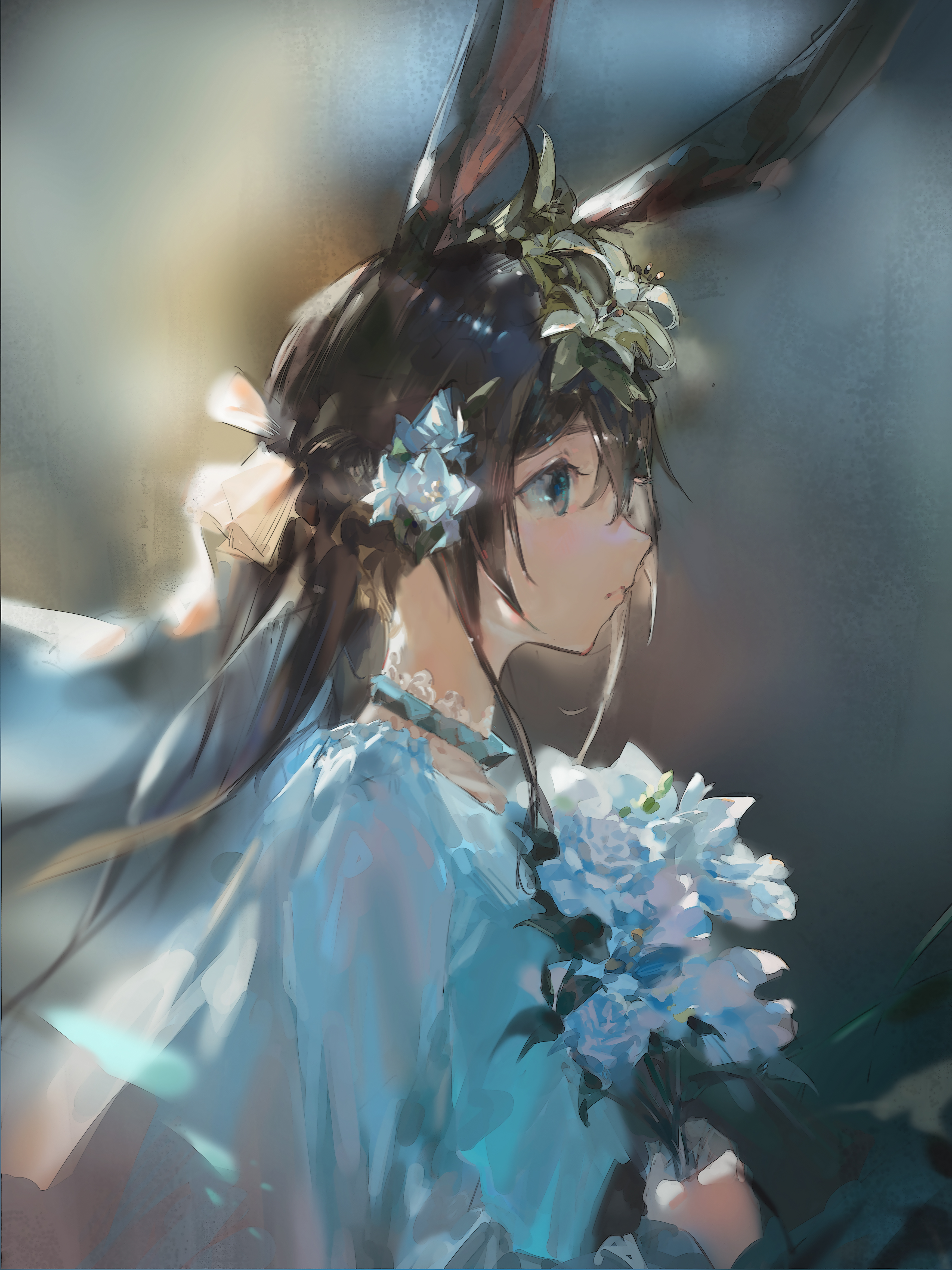 【插画美图】大兽耳你喜欢吗？罗德岛的公开领袖 明日方舟 阿米娅同人角色插画 P站美图-第13张