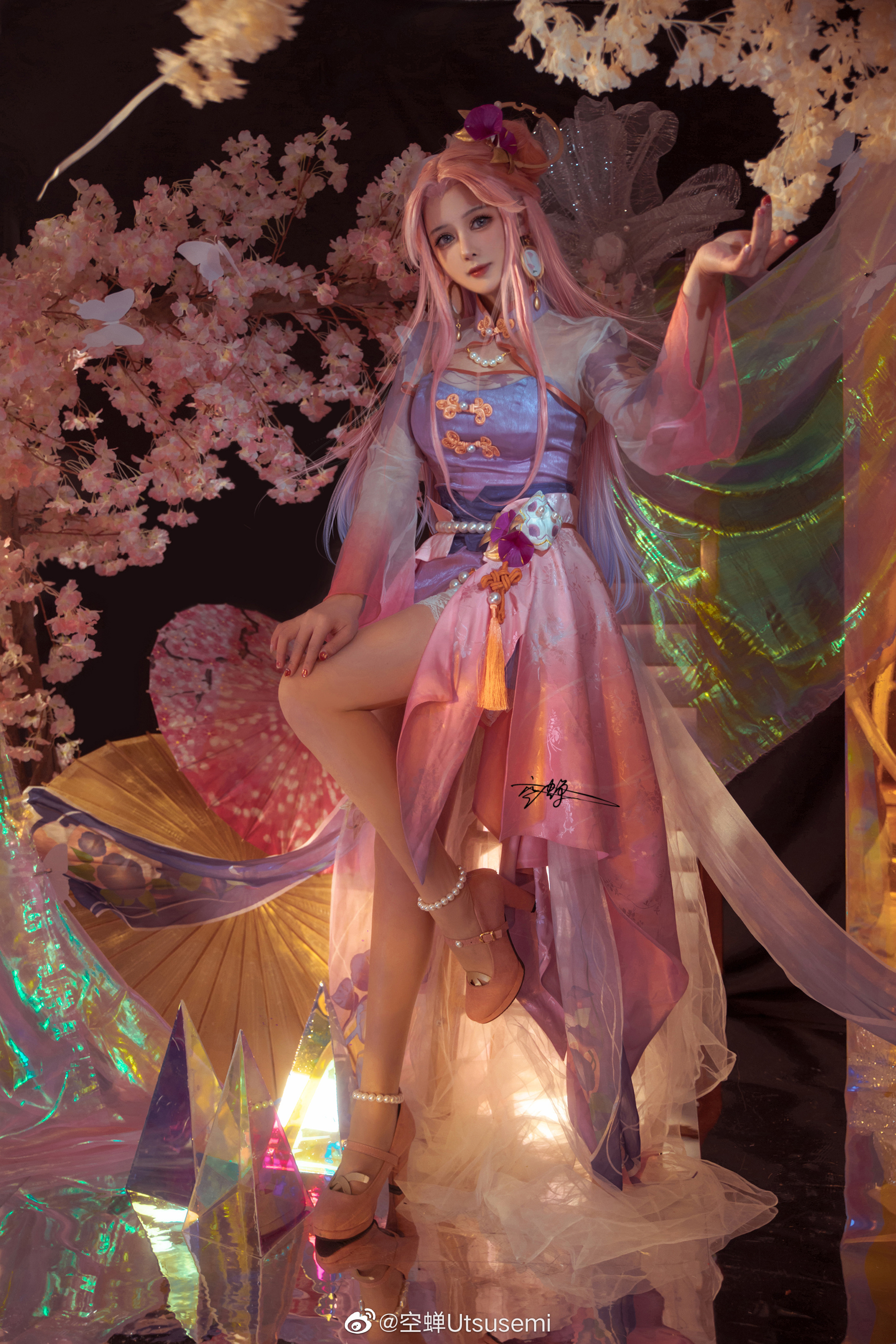 【COS】七月初七，夜悬长丝，投针验巧，明月照看。王者荣耀 王昭君·乞巧织情@空蝉Utsusemi COSPLAY-第4张