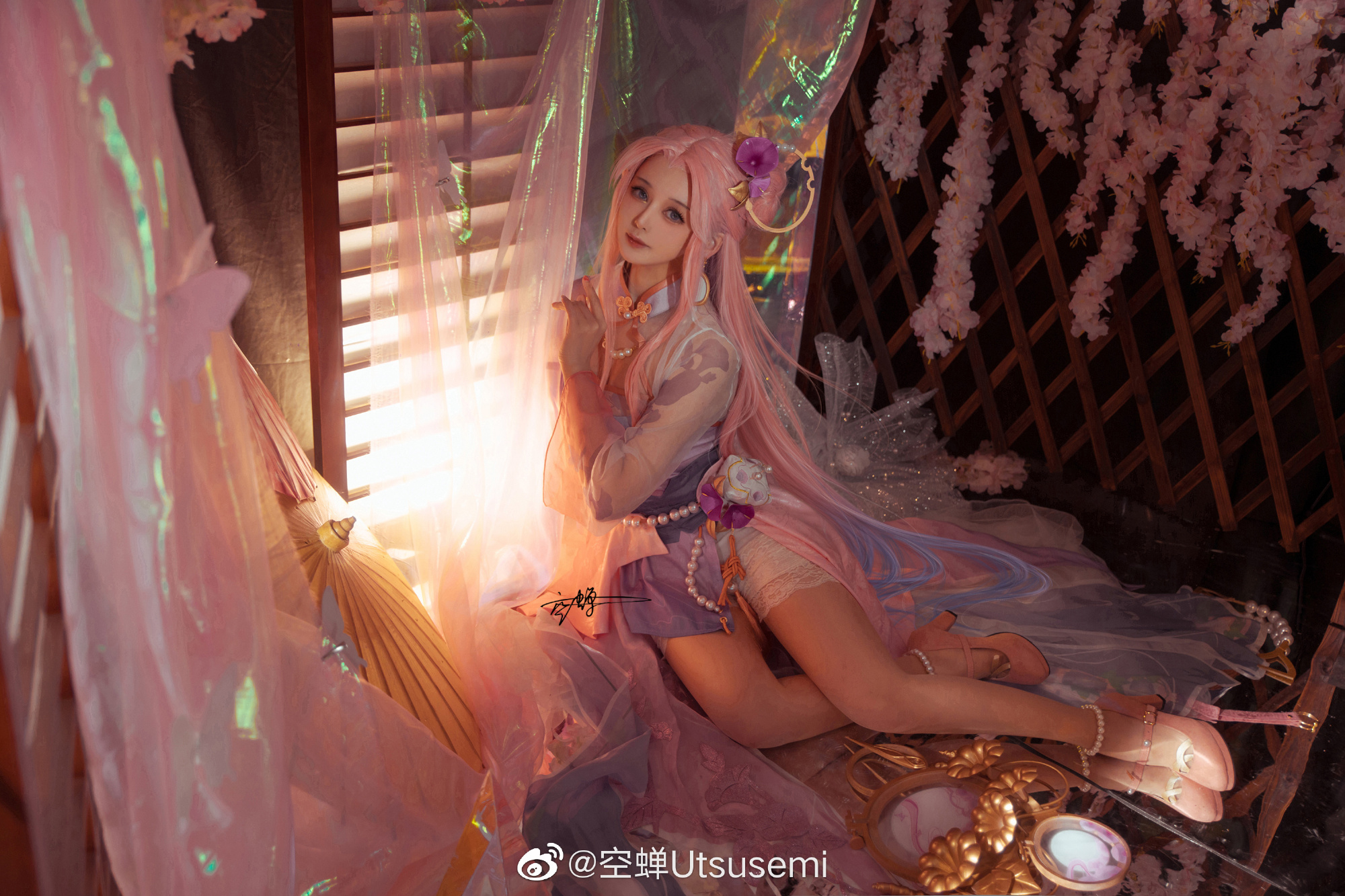 【COS】七月初七，夜悬长丝，投针验巧，明月照看。王者荣耀 王昭君·乞巧织情@空蝉Utsusemi COSPLAY-第7张