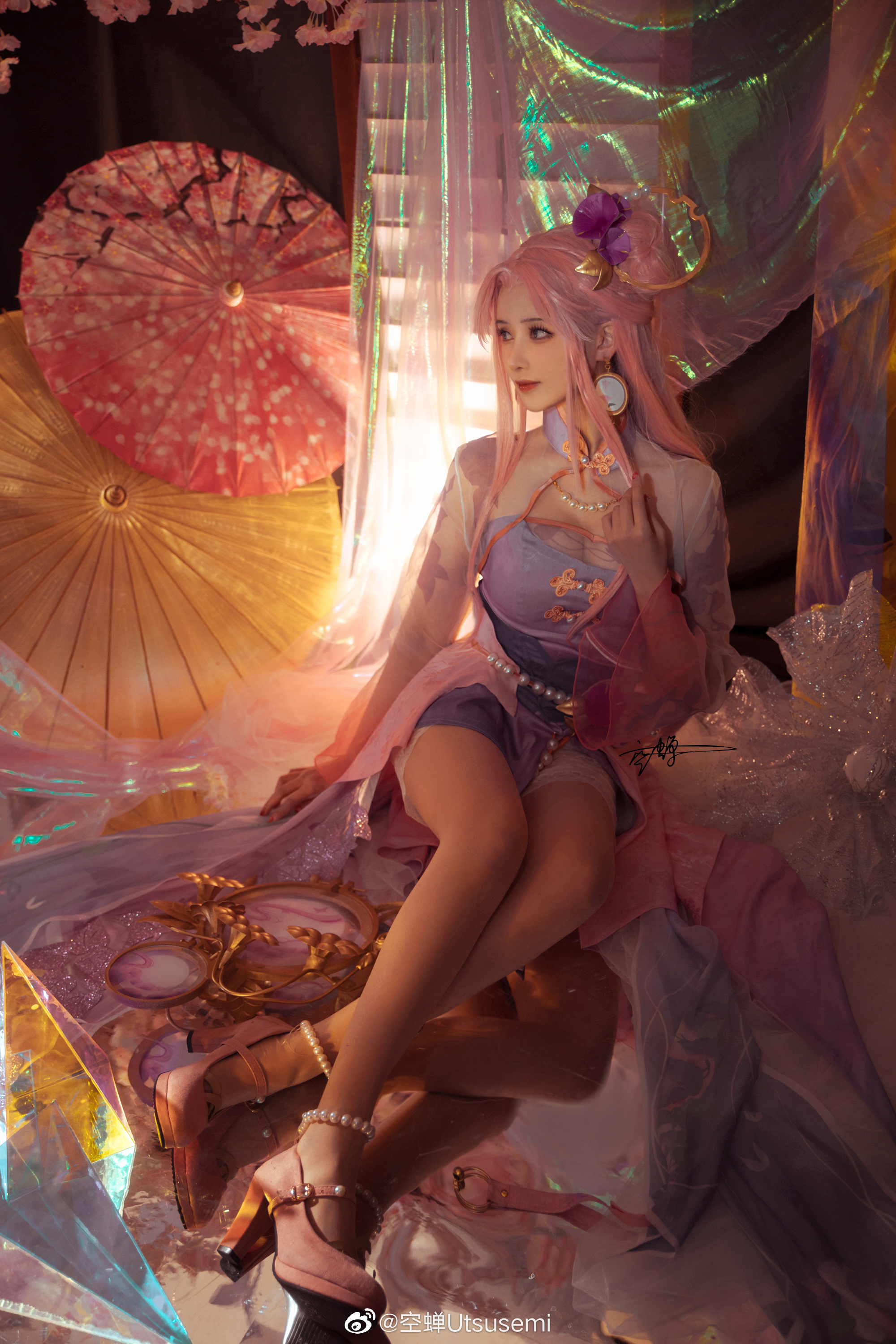 【COS】七月初七，夜悬长丝，投针验巧，明月照看。王者荣耀 王昭君·乞巧织情@空蝉Utsusemi COSPLAY-第8张