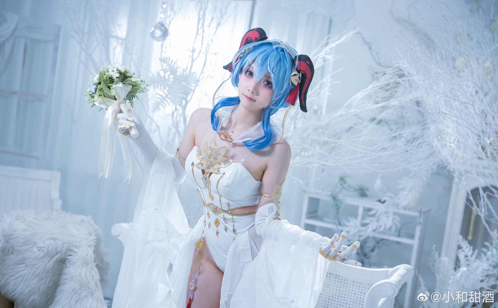 【COS】原神 -甘雨花嫁-@小和甜酒 COSPLAY-第1张