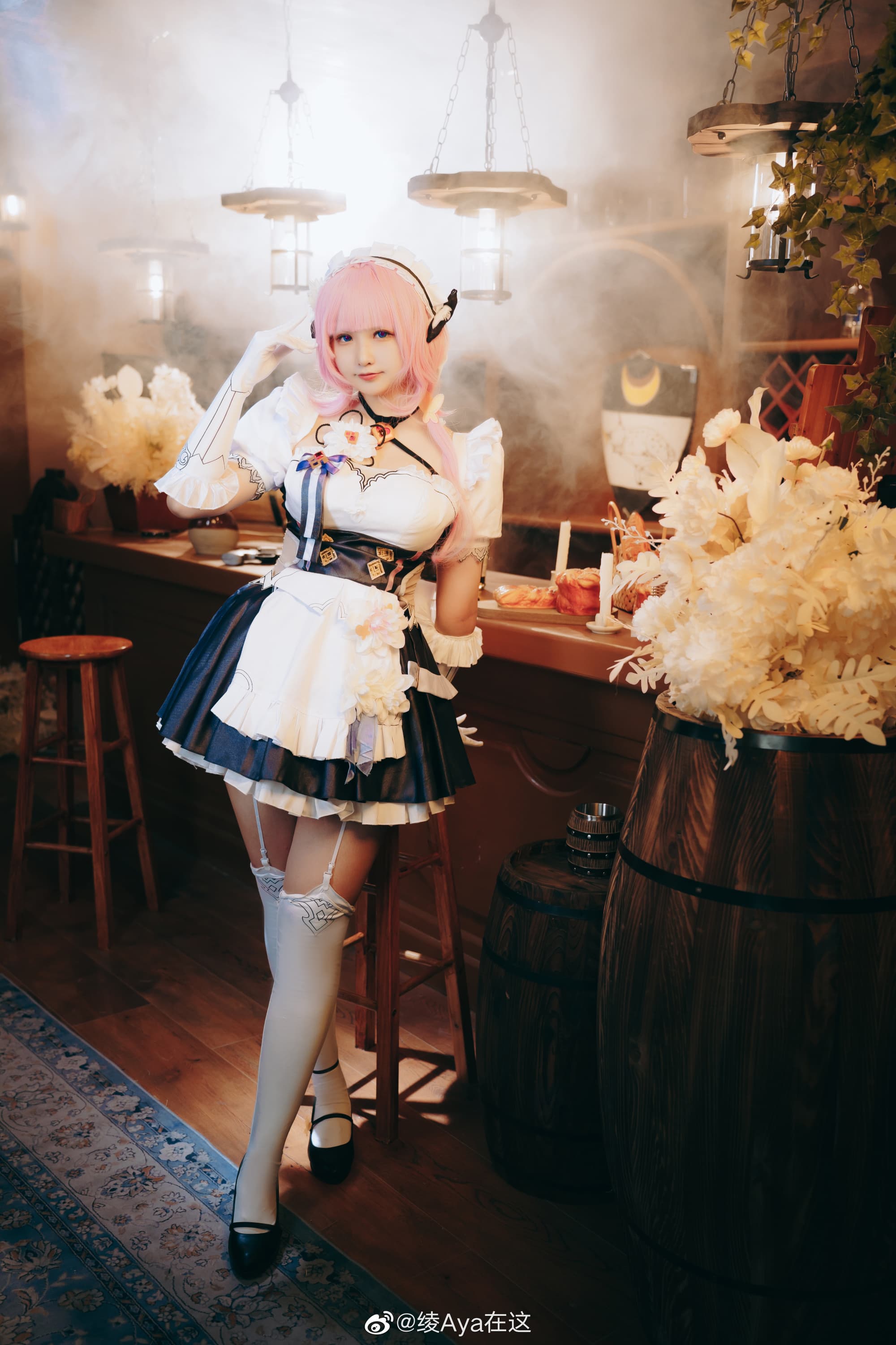 【COS】你可不要被三次元的女人给骗了呀 ♪ 崩坏3 爱莉希雅女仆cos@绫Aya在这 COSPLAY-第2张