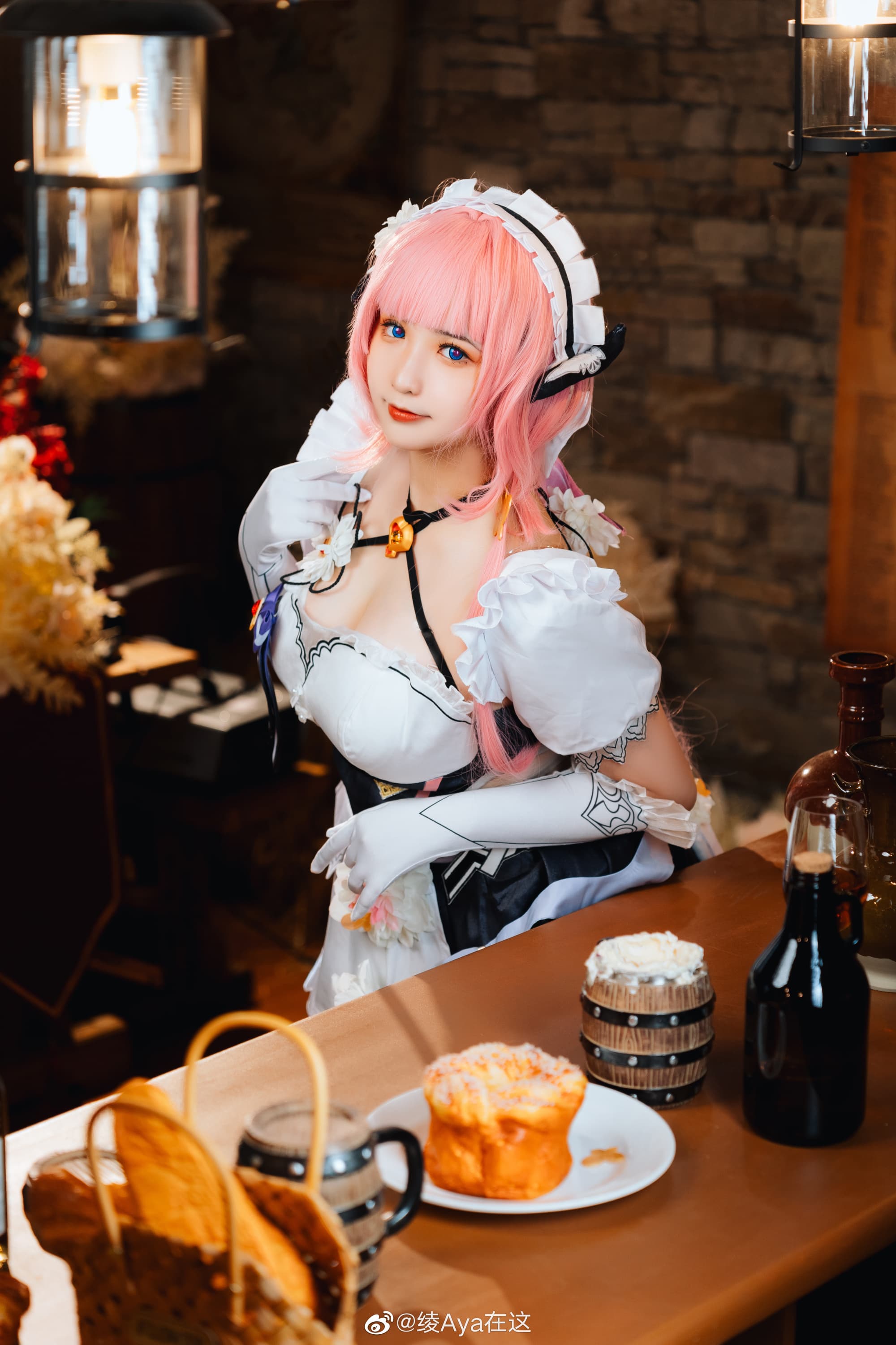 【COS】你可不要被三次元的女人给骗了呀 ♪ 崩坏3 爱莉希雅女仆cos@绫Aya在这 COSPLAY-第4张
