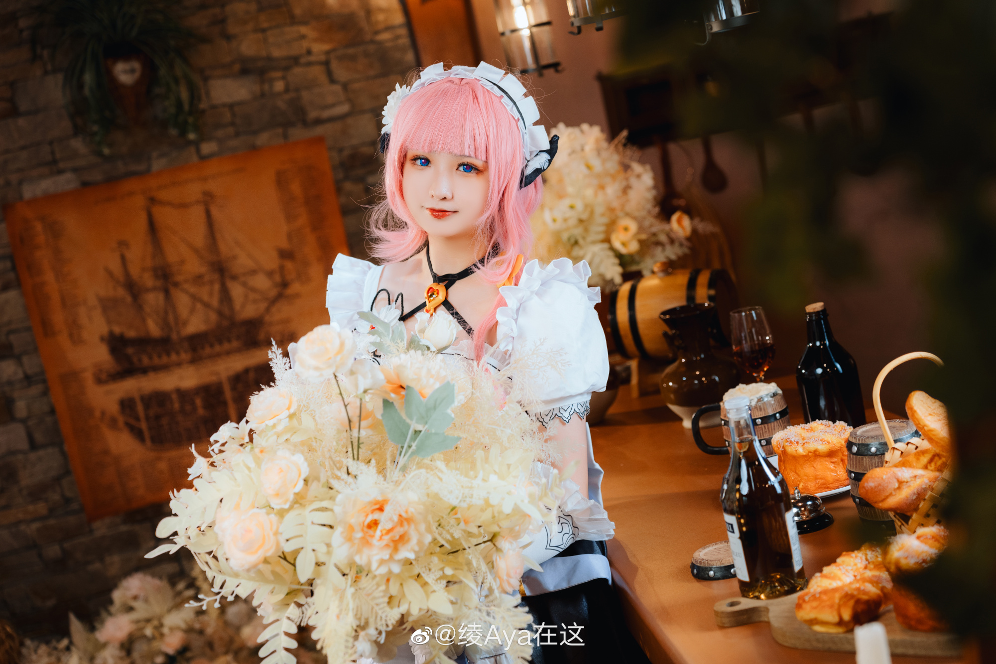 【COS】你可不要被三次元的女人给骗了呀 ♪ 崩坏3 爱莉希雅女仆cos@绫Aya在这 COSPLAY-第5张