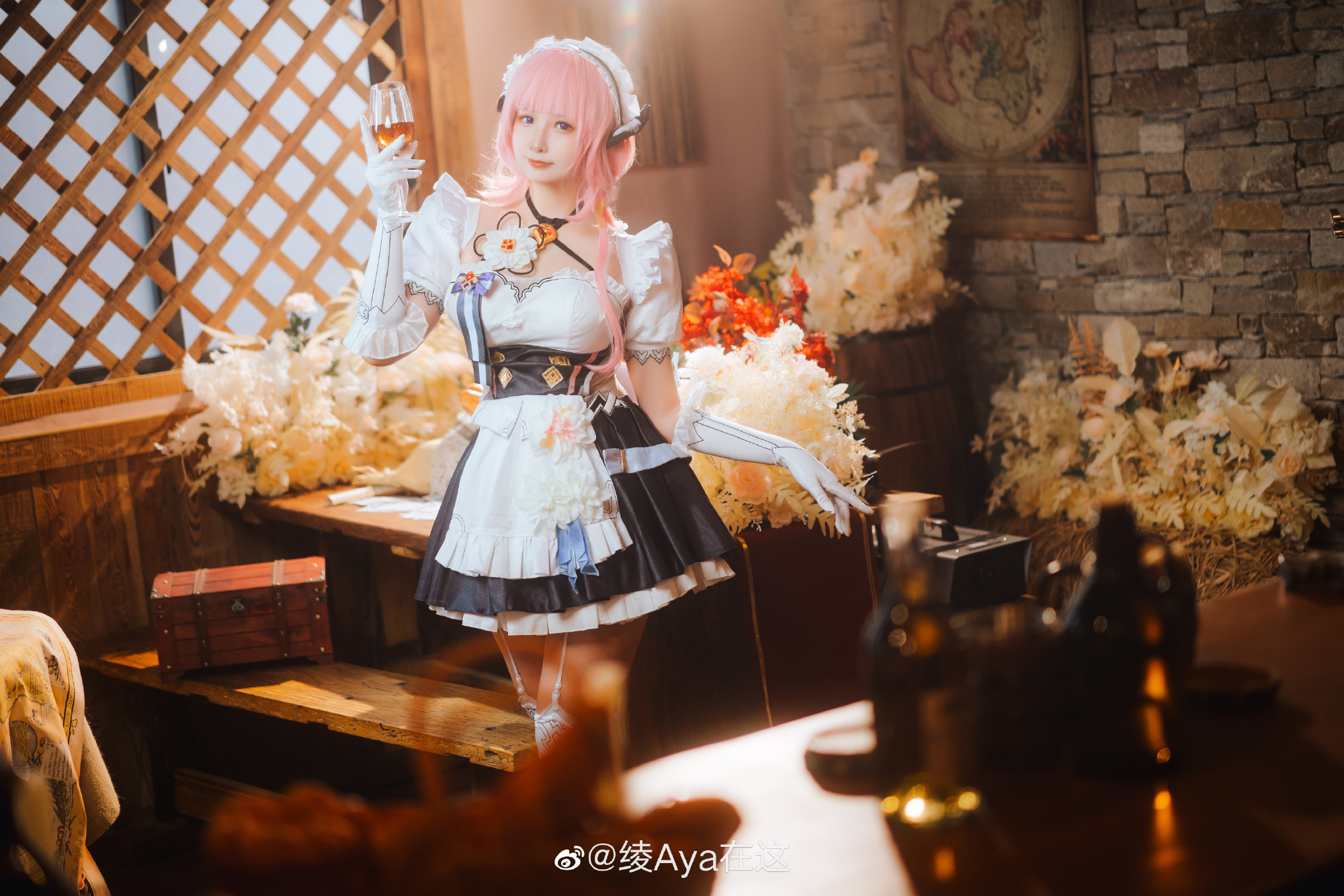 【COS】你可不要被三次元的女人给骗了呀 ♪ 崩坏3 爱莉希雅女仆cos@绫Aya在这 COSPLAY-第11张