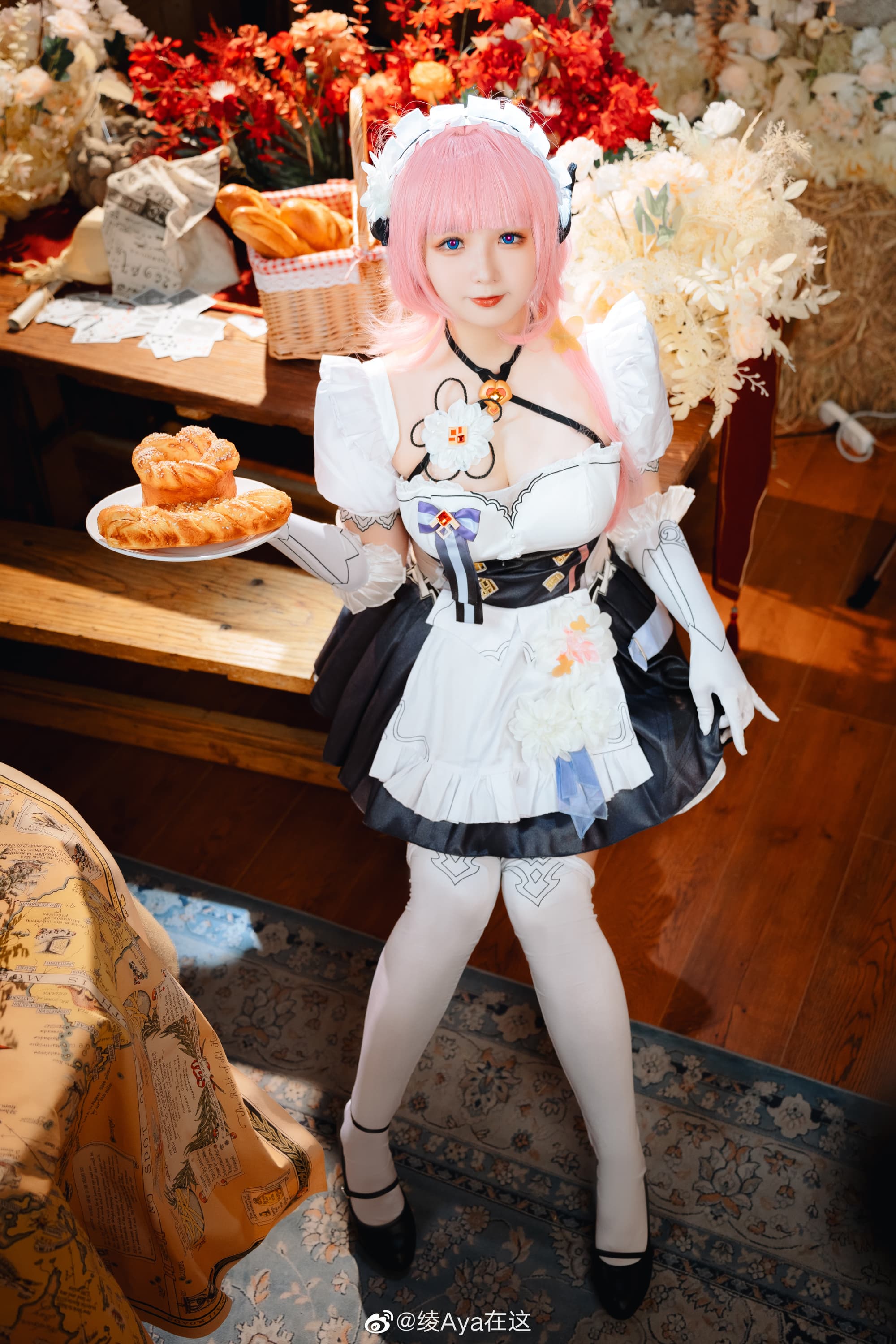 【COS】你可不要被三次元的女人给骗了呀 ♪ 崩坏3 爱莉希雅女仆cos@绫Aya在这 COSPLAY-第13张