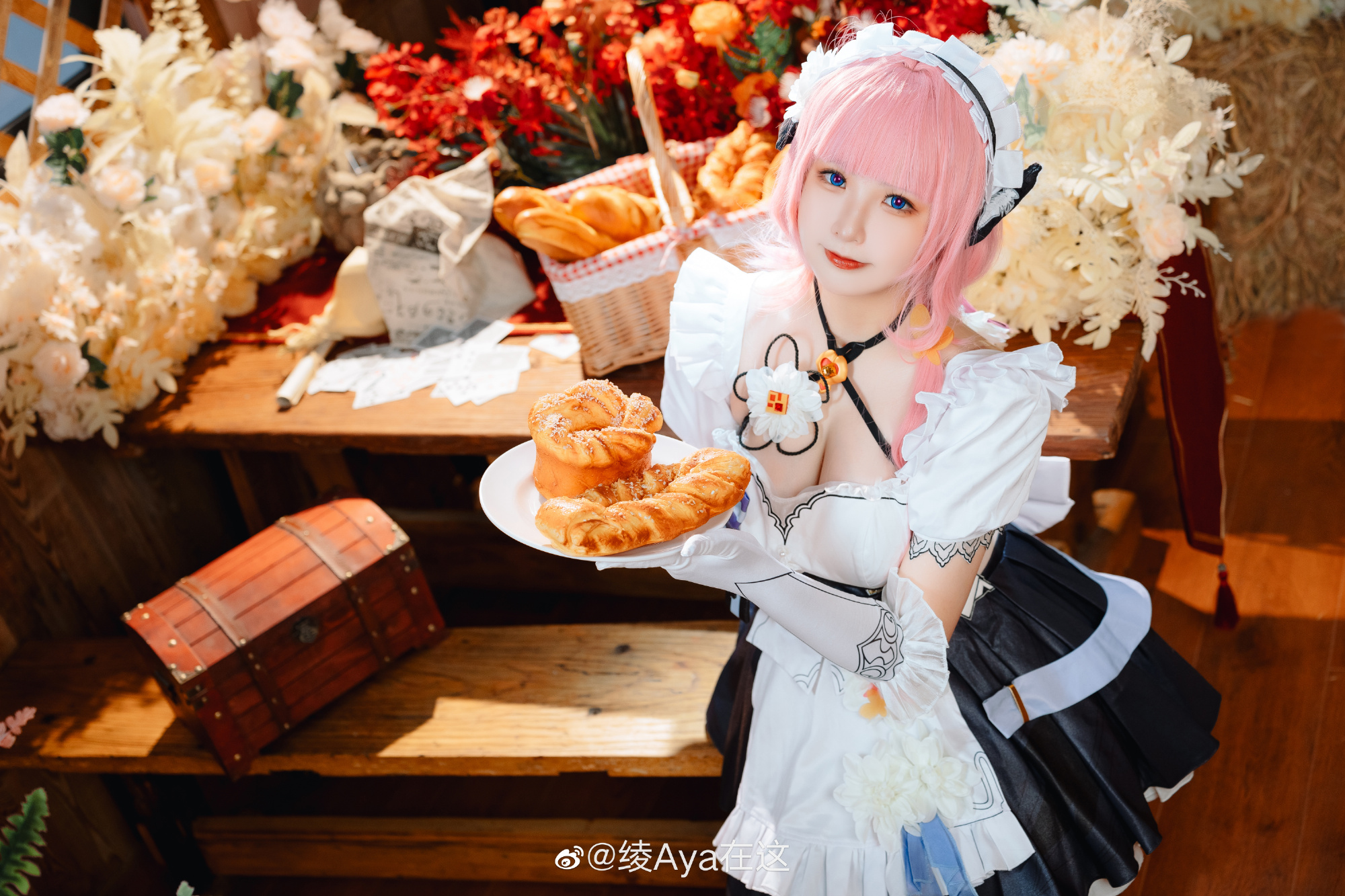 【COS】你可不要被三次元的女人给骗了呀 ♪ 崩坏3 爱莉希雅女仆cos@绫Aya在这 COSPLAY-第15张