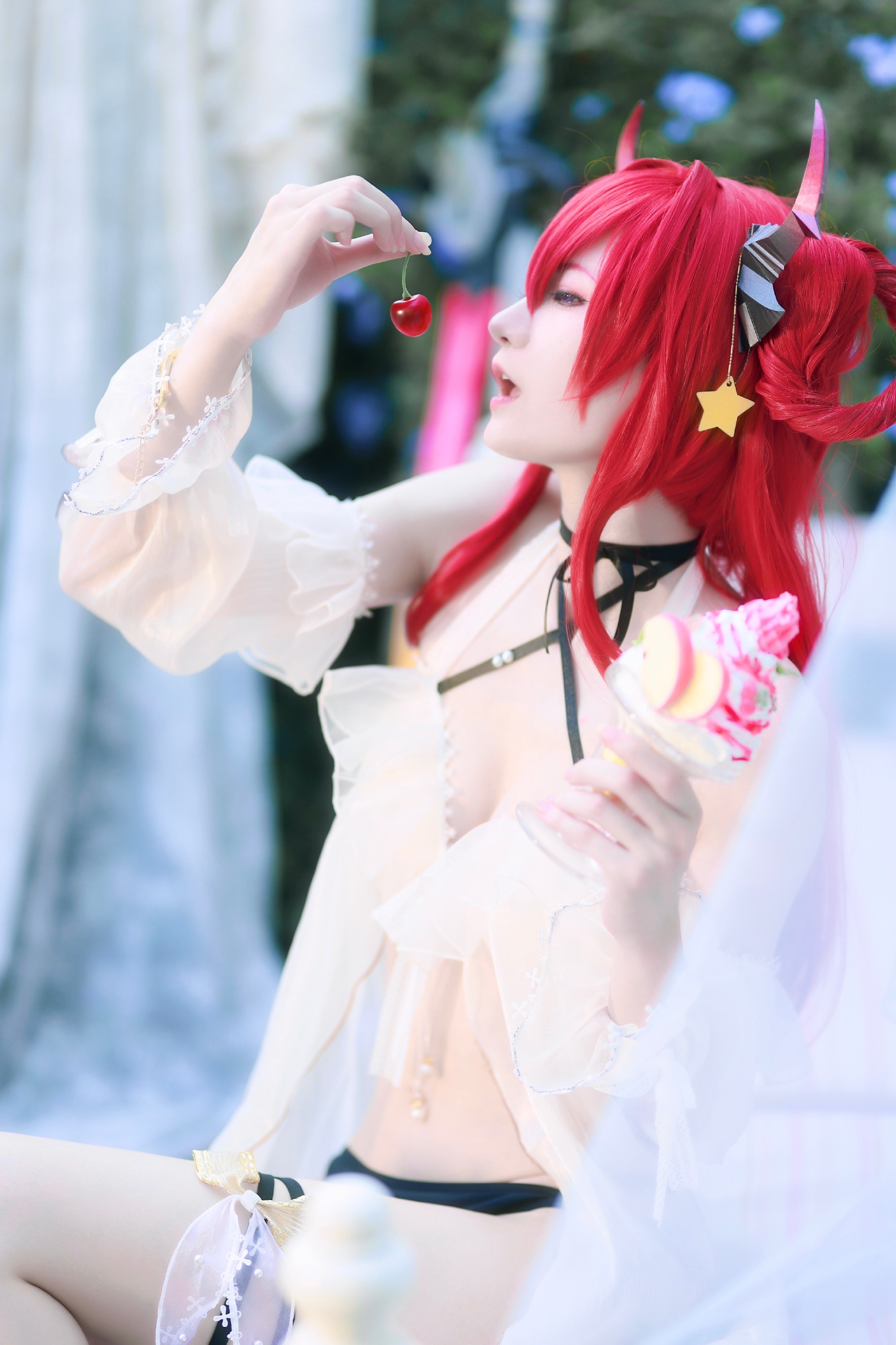 【COS】第一次尝试衣服覆盖率这么低的cos！ 明日方舟 缤纷奇境 CW03 - 史尔特尔@老黄酥糖 COSPLAY-第5张