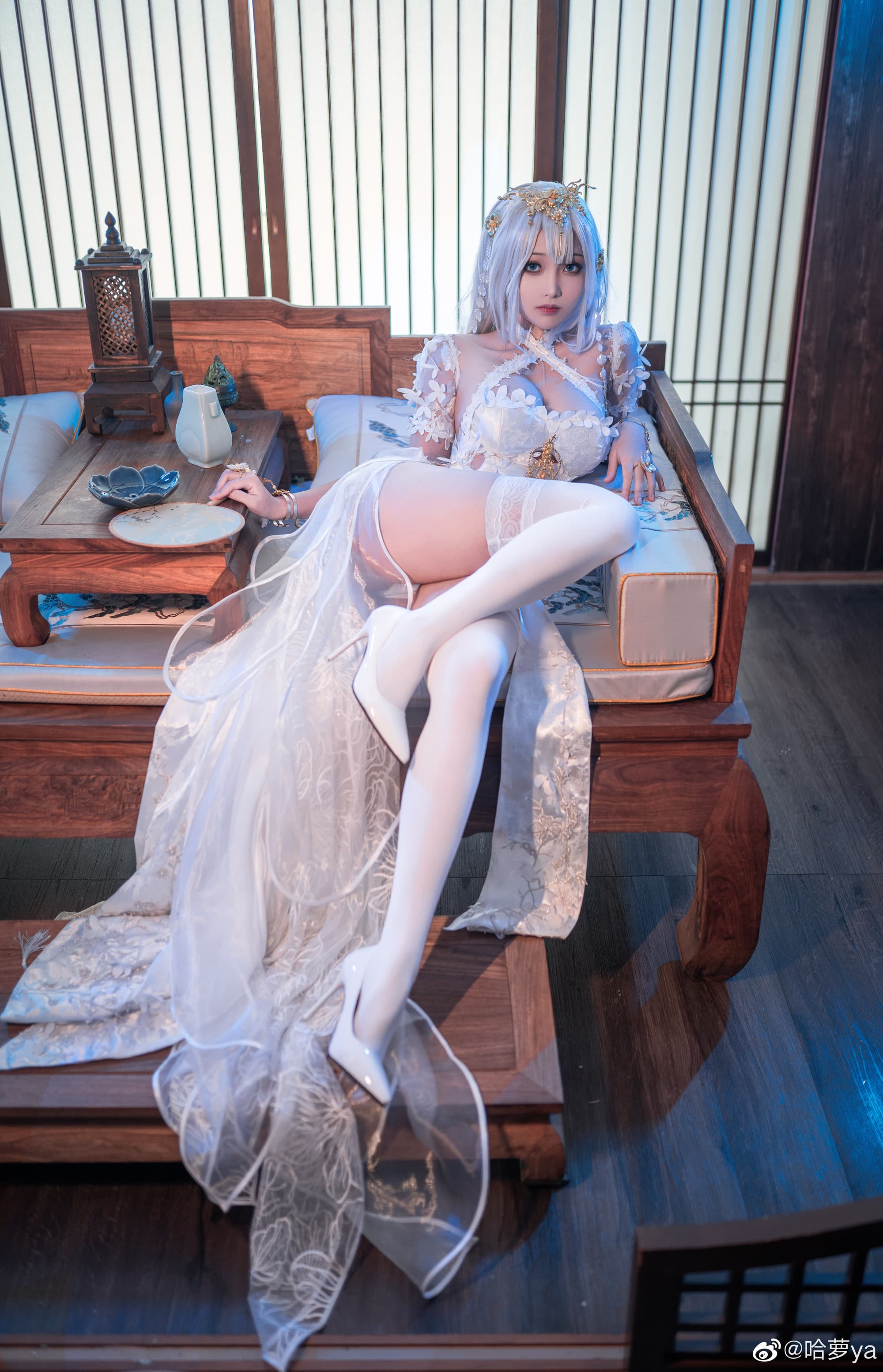 【COS】埃姆登，即我们——已经在你面前了  碧蓝航线 埃姆登 探寻的水月之涧 白@哈萝ya COSPLAY-第8张