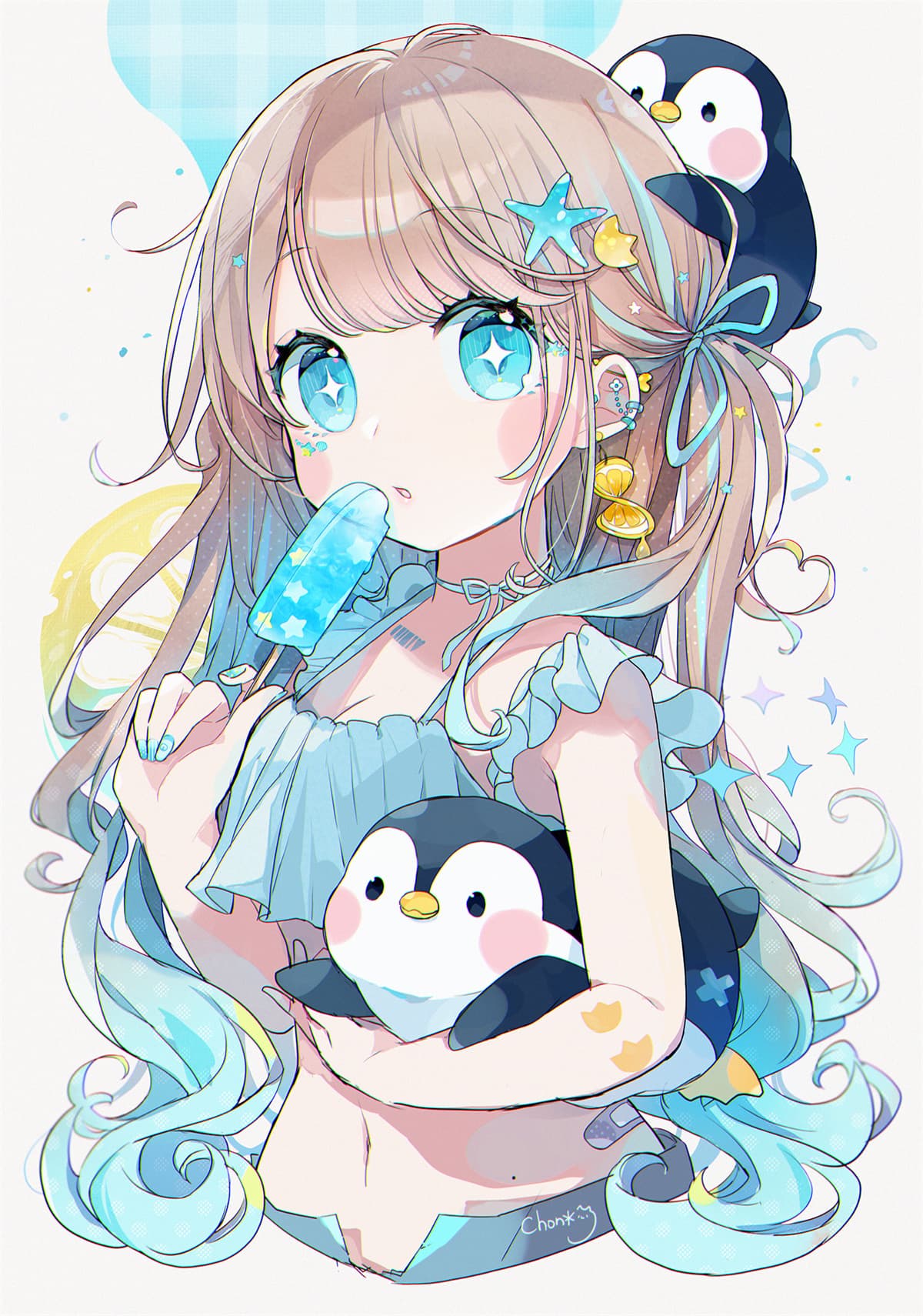 【插画美图】萌萌哒的小萝莉，把我的心都融化了 日本插画师ちょん＊的作品 P站画师-第9张