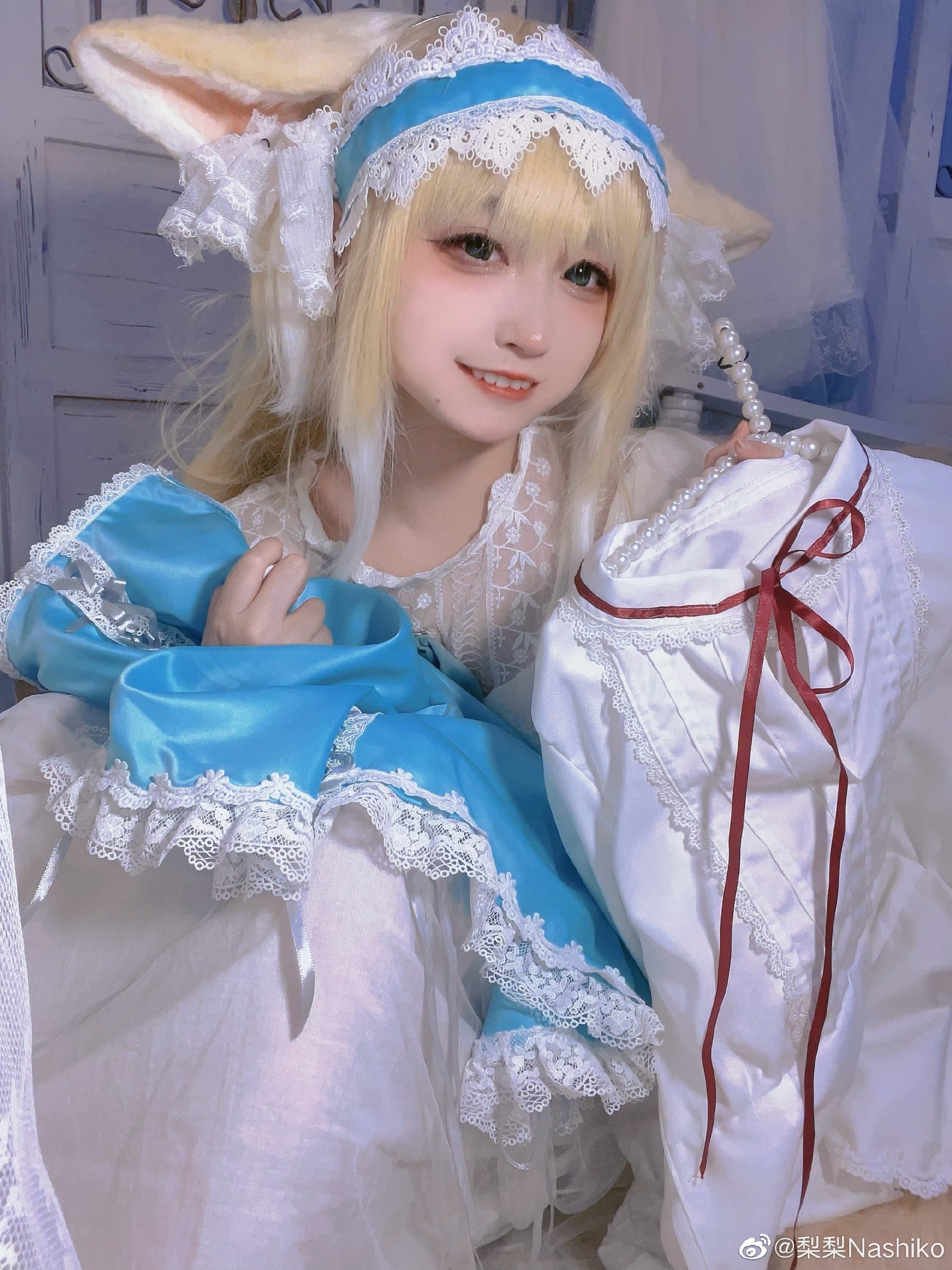 【COS】博士……唔！这是送给我、我的么？新衣服…喜欢！明日方舟 铃兰@梨梨Nashiko COSPLAY-第8张