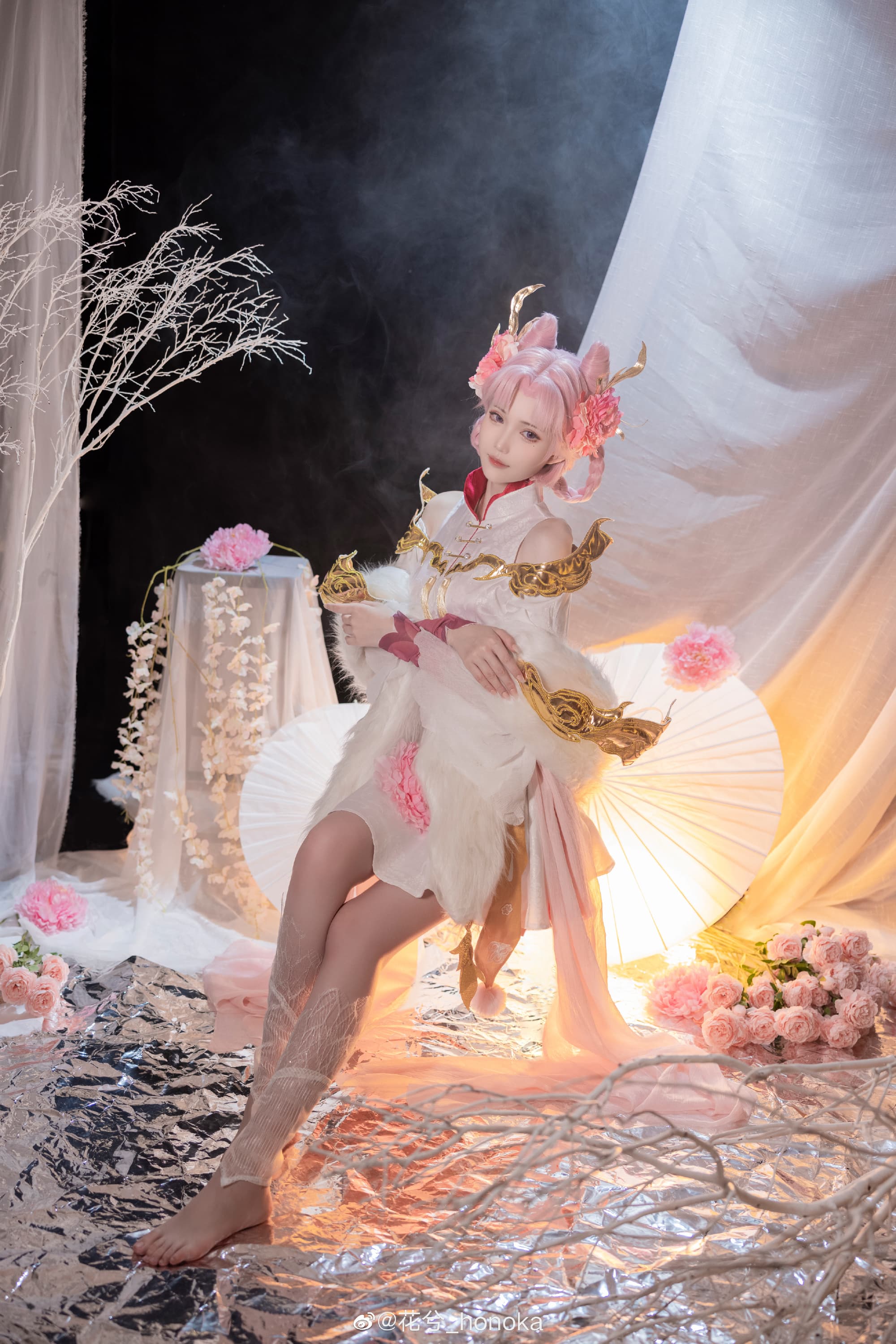 【COS】拒霜有信，归梦无凭 王者荣耀 嫦娥@花兮_honoka COSPLAY-第2张