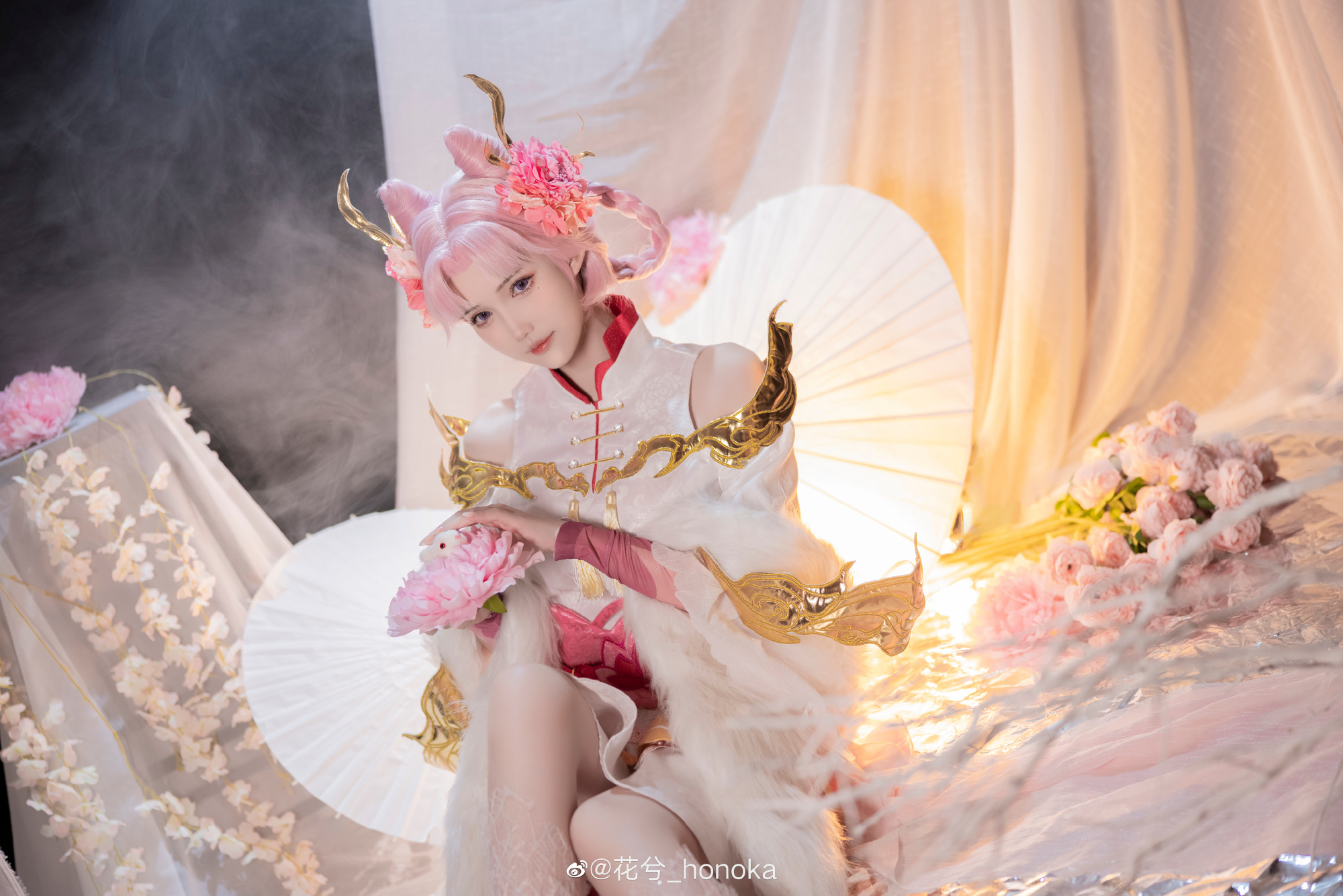 【COS】拒霜有信，归梦无凭 王者荣耀 嫦娥@花兮_honoka COSPLAY-第3张