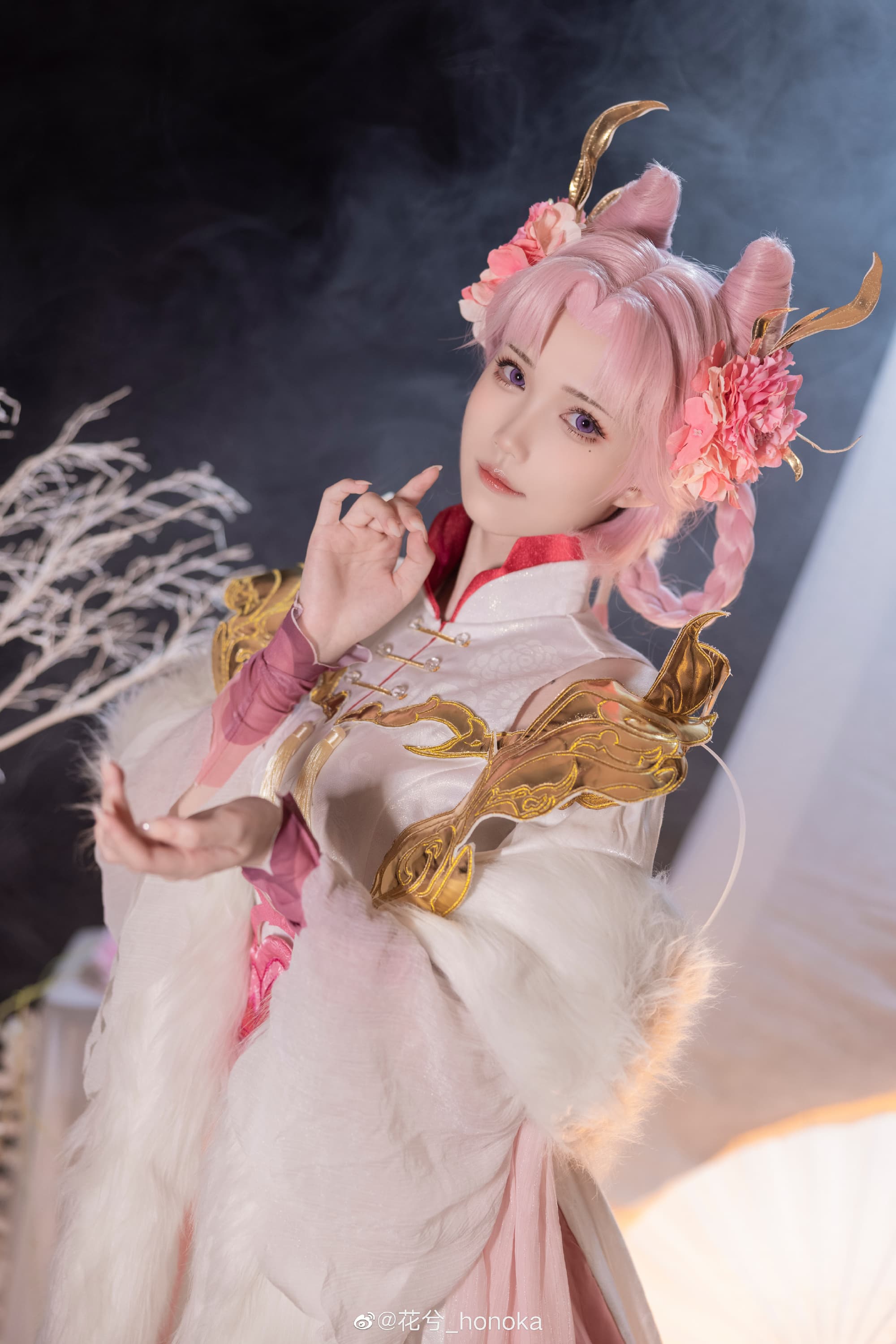 【COS】拒霜有信，归梦无凭 王者荣耀 嫦娥@花兮_honoka COSPLAY-第4张