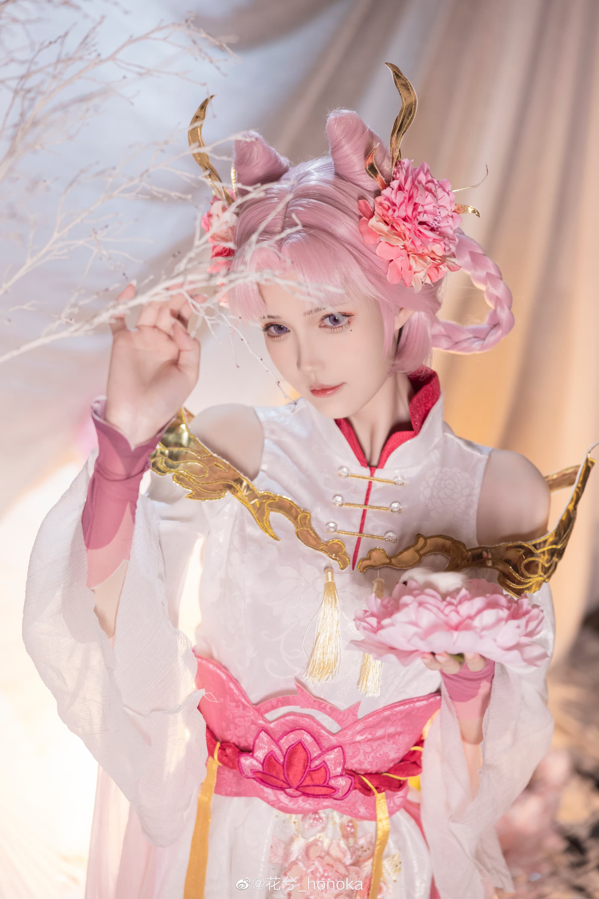 【COS】拒霜有信，归梦无凭 王者荣耀 嫦娥@花兮_honoka COSPLAY-第6张